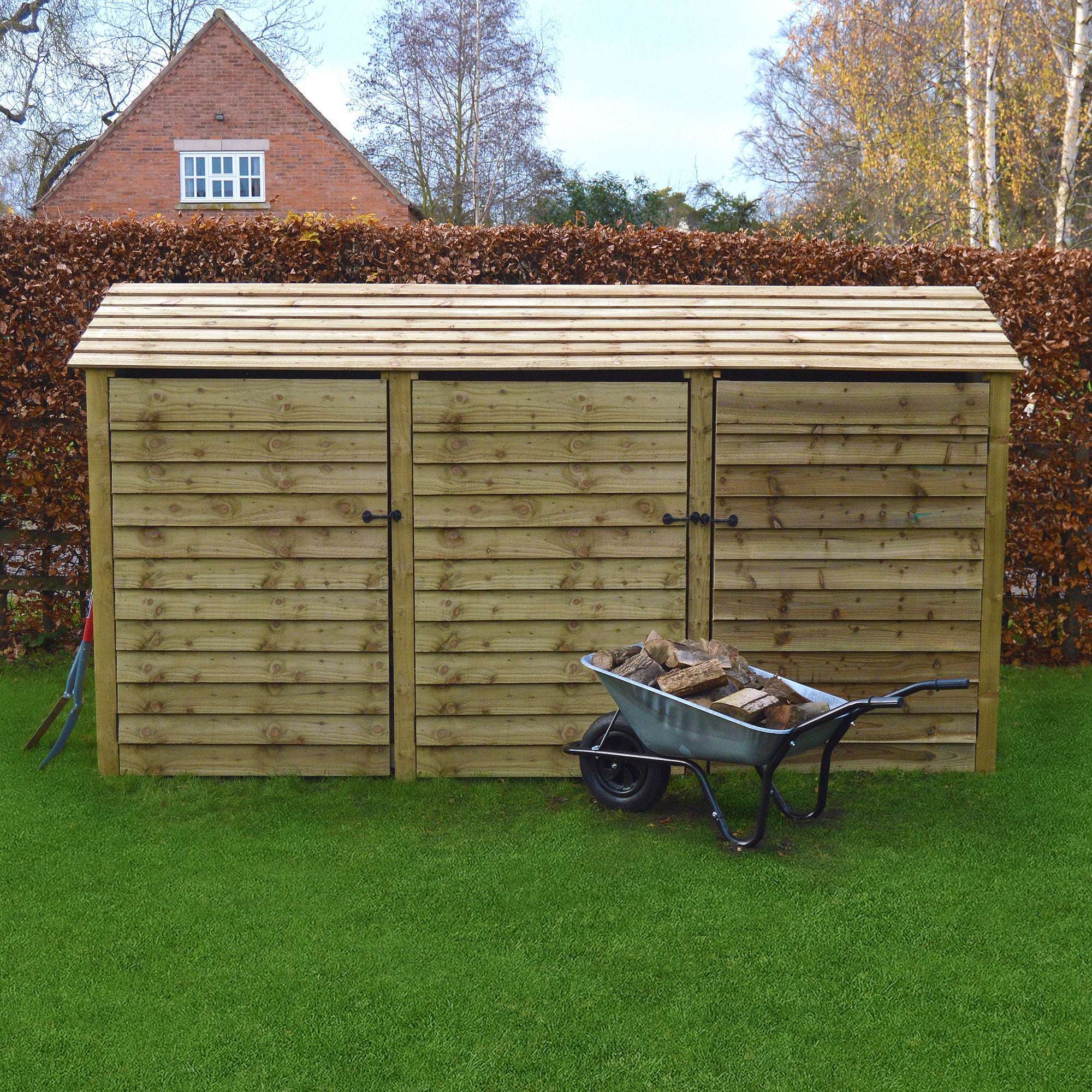 Exceptional Garden:Rutland County Empingham Log Store with Door - 6ft