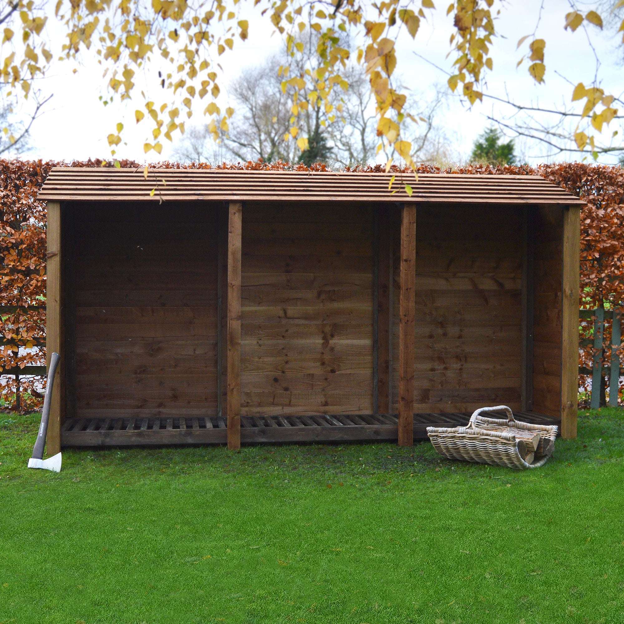 Rutland County Empingham Log Store - 6ft:Rutland County,Exceptional Garden