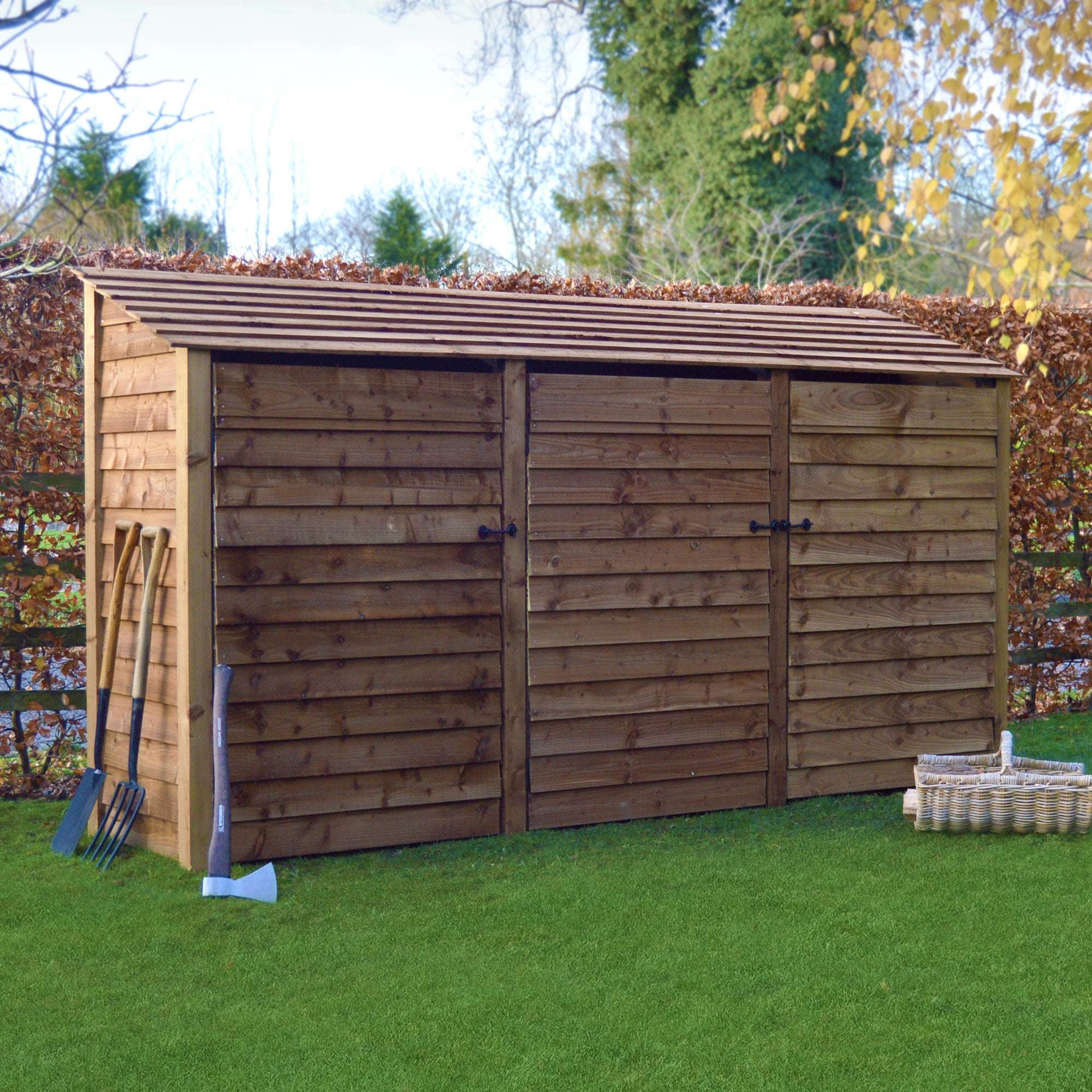 Exceptional Garden:Rutland County Empingham Log Store Kindling Shelf and Door - 6ft