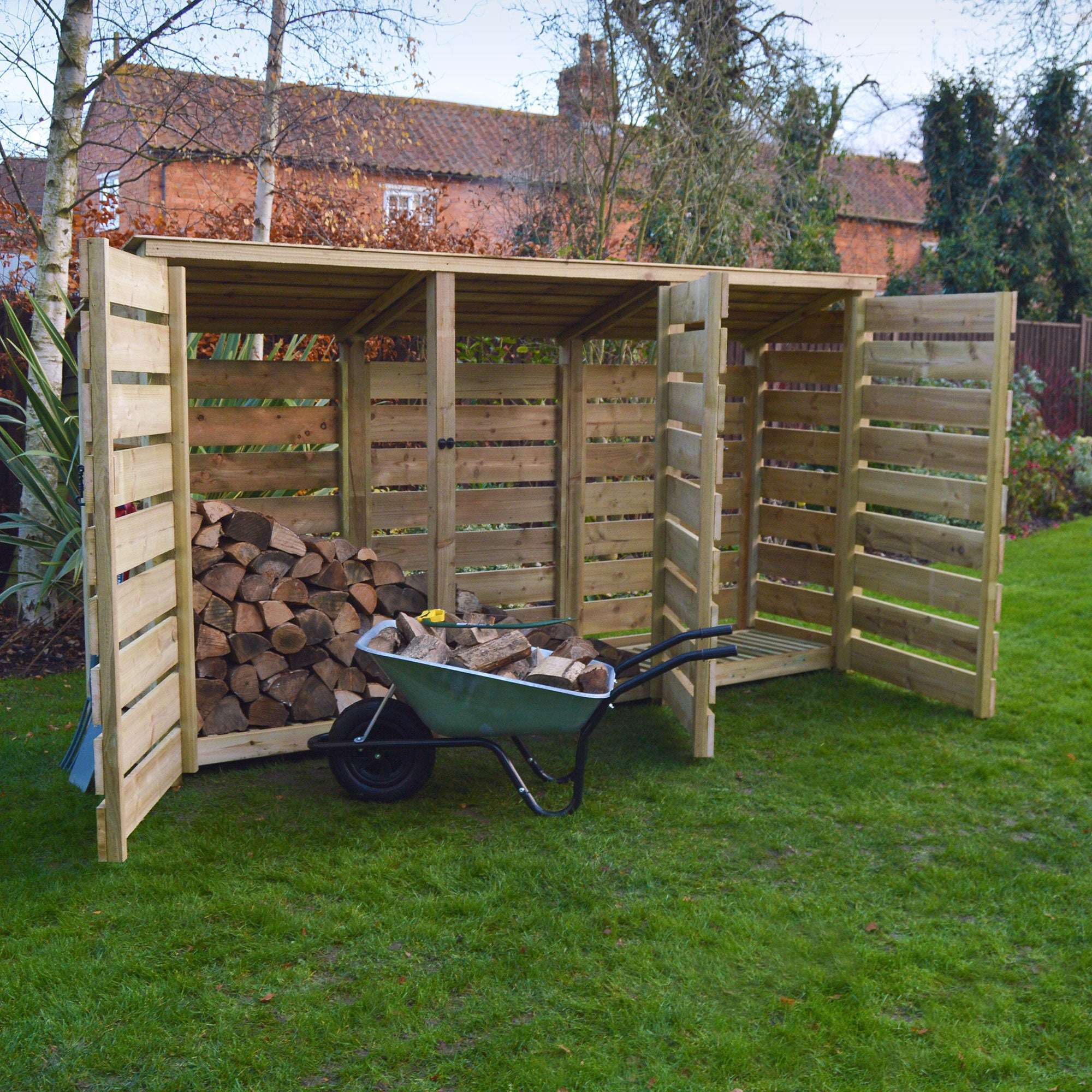 Rutland County Empingham Log Store with Door - 6ft:Rutland County,Exceptional Garden
