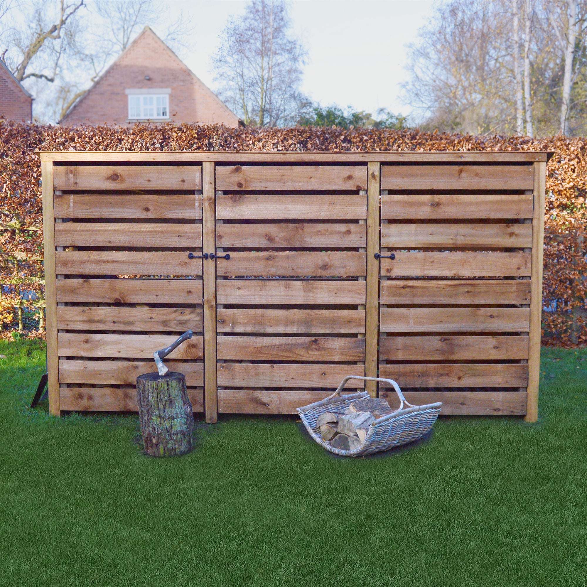 Exceptional Garden:Rutland County Empingham Log Store with Door - 6ft