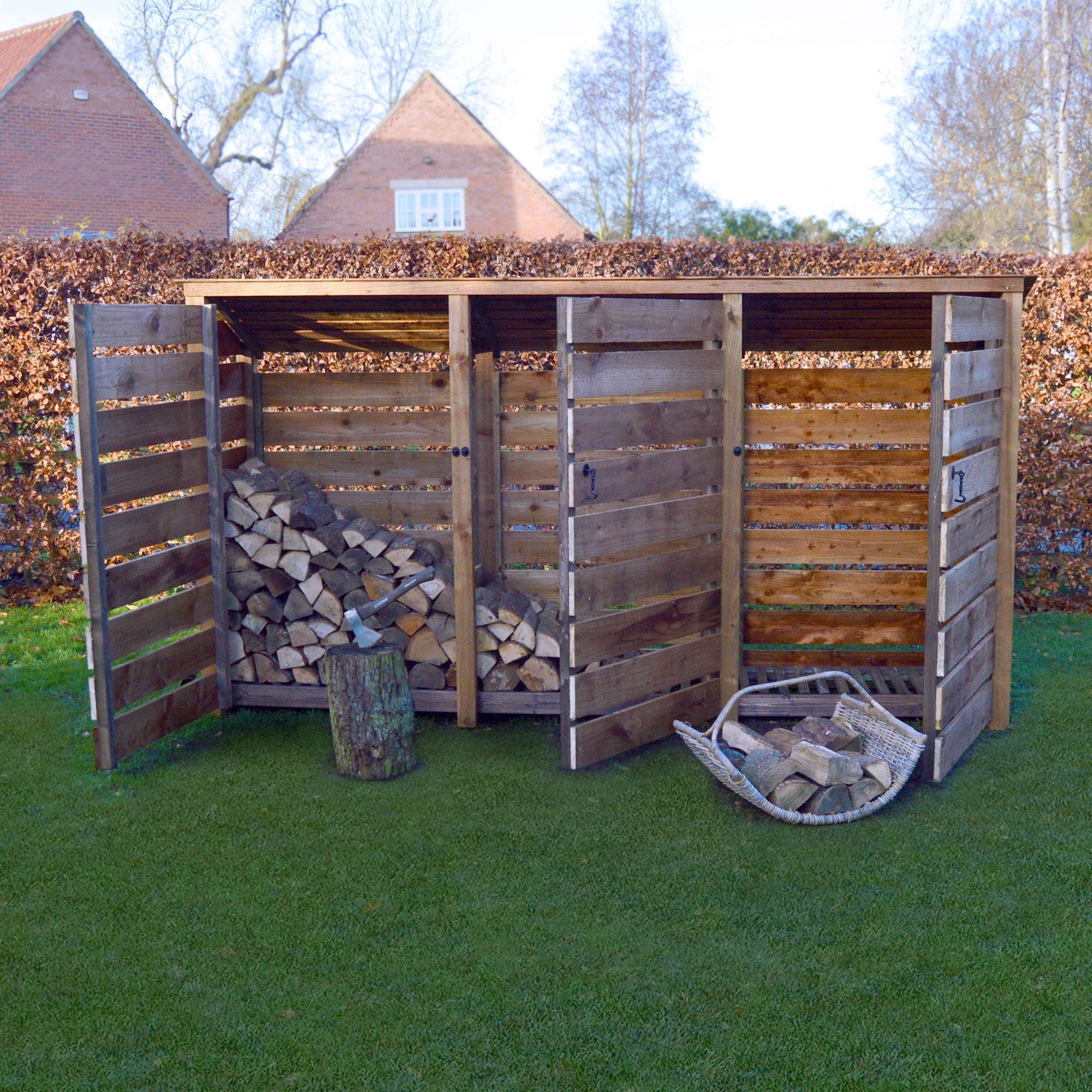 Exceptional Garden:Rutland County Empingham Log Store with Door - 6ft