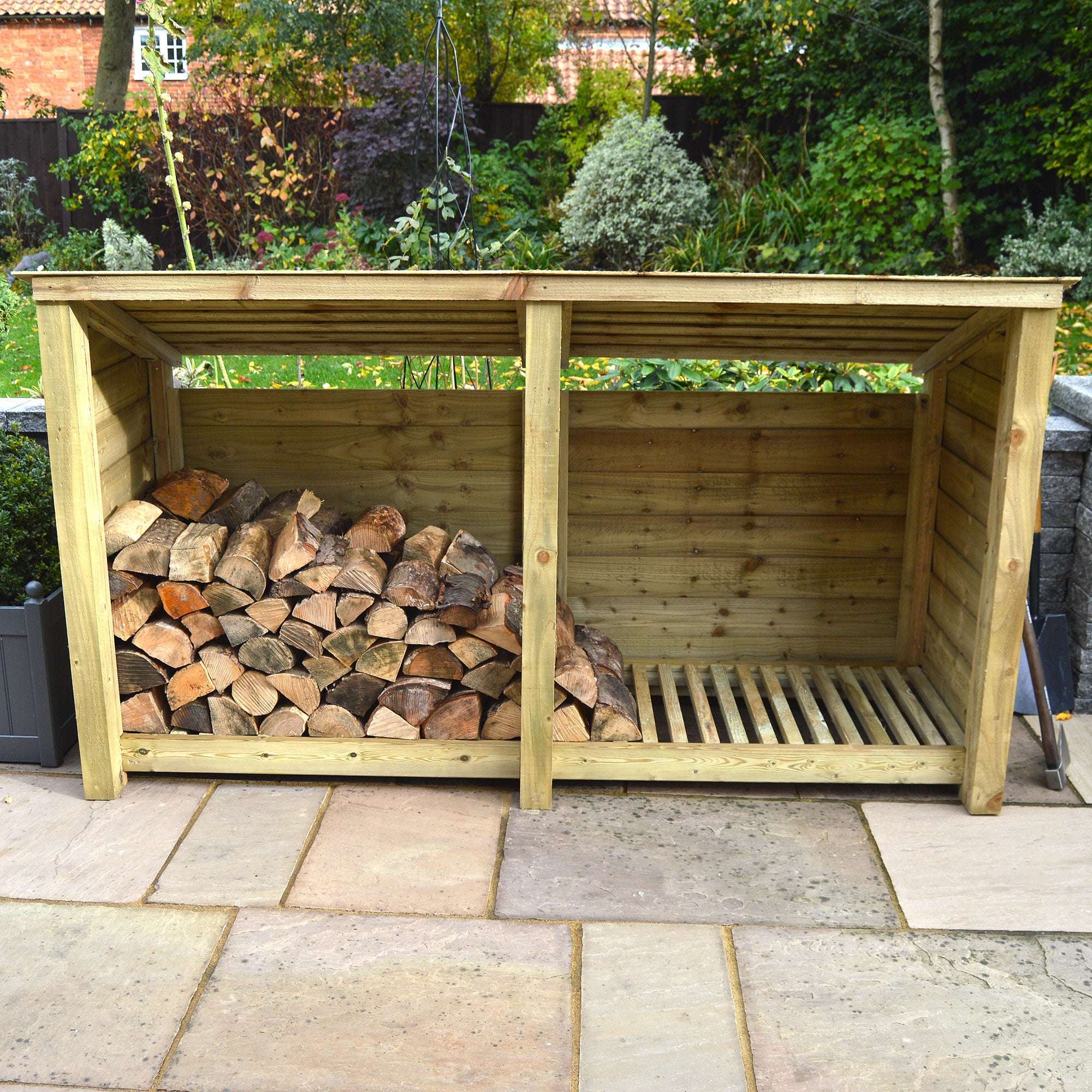 Exceptional Garden:Rutland Country Normanton Log Store - 4ft