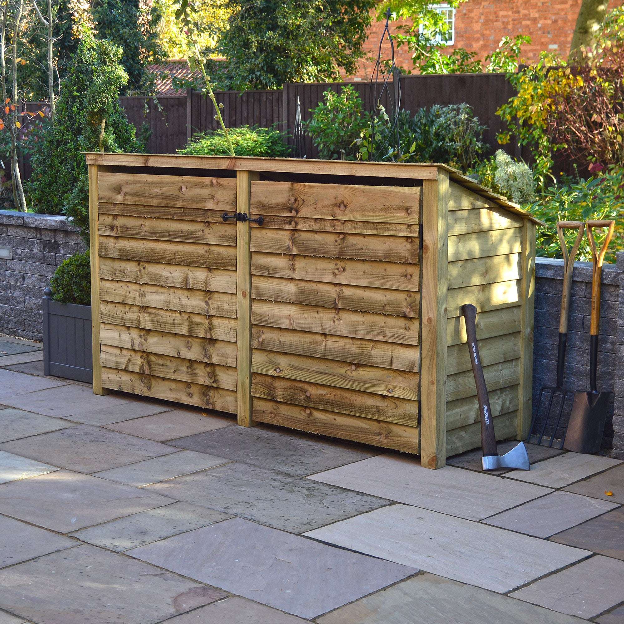 Exceptional Garden:Rutland County Normanton Log Store with Door - 4ft