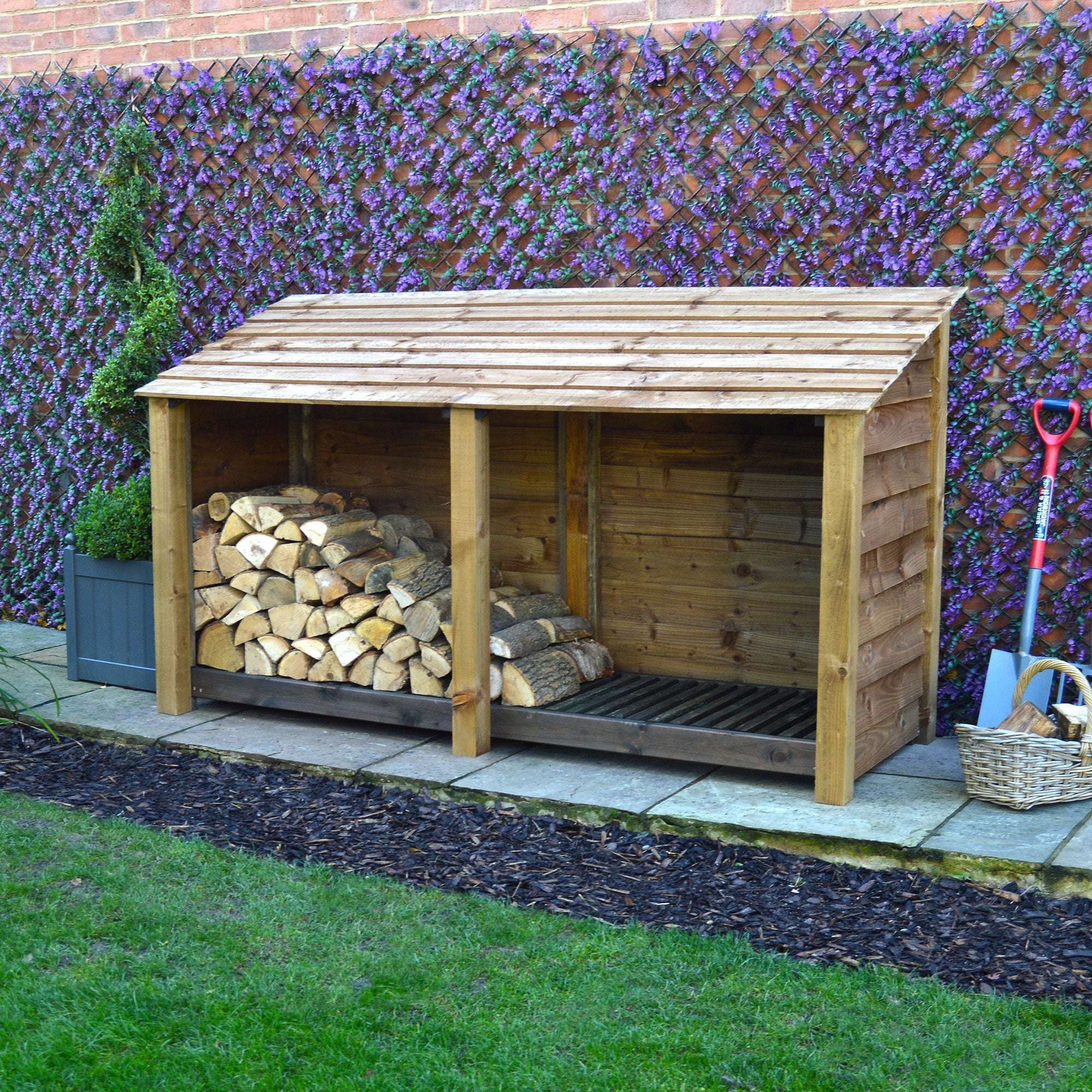 Exceptional Garden:Rutland Country Normanton Log Store - 4ft