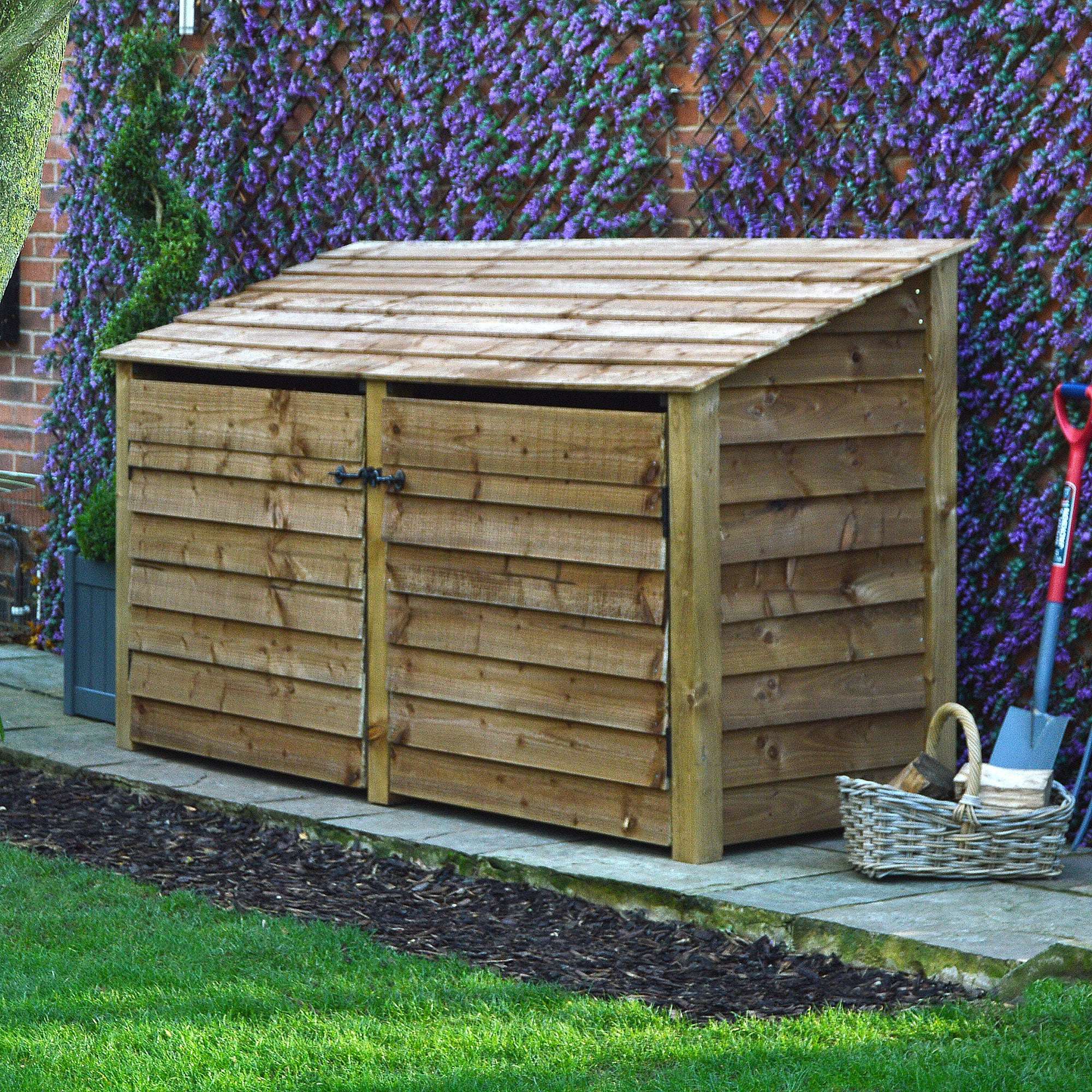 Exceptional Garden:Rutland County Normanton Log Store with Door - 4ft
