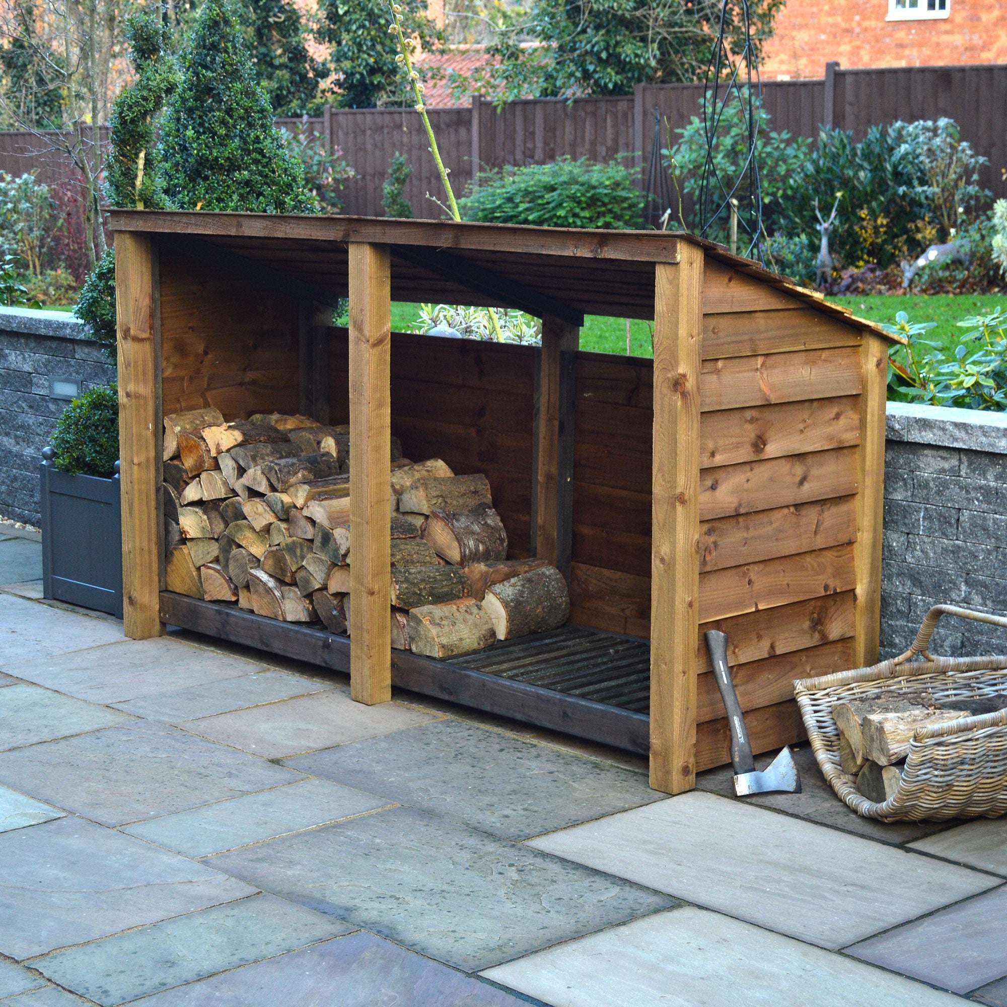 Rutland Country Normanton Log Store - 4ft:Rutland County,Exceptional Garden