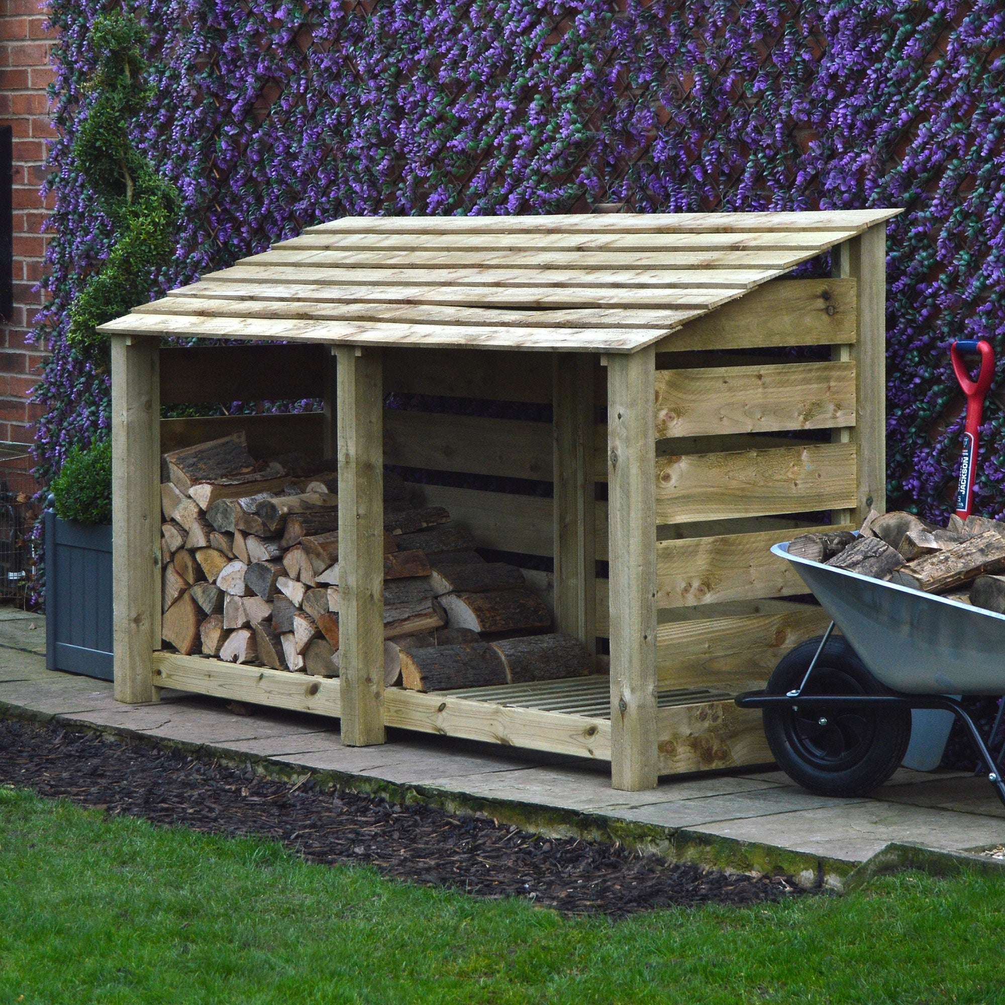 Exceptional Garden:Rutland Country Normanton Log Store - 4ft