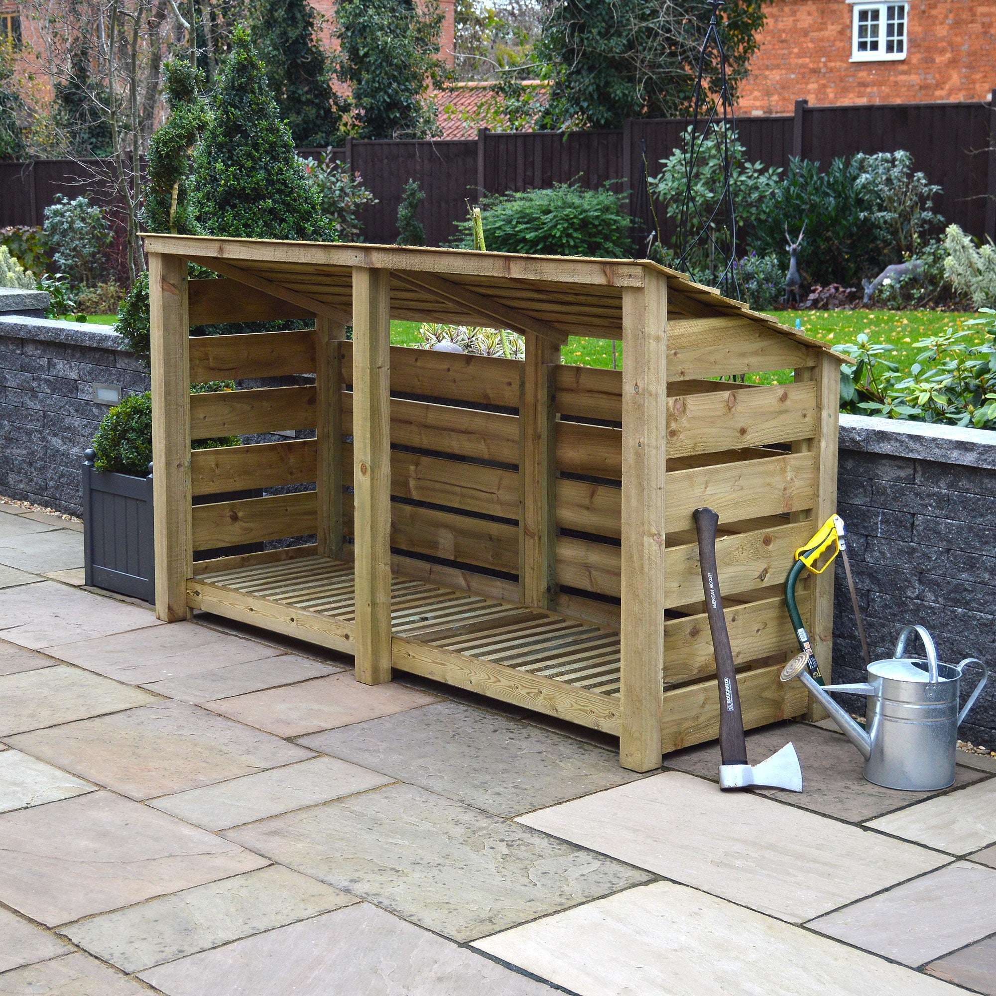Rutland Country Normanton Log Store - 4ft:Rutland County,Exceptional Garden
