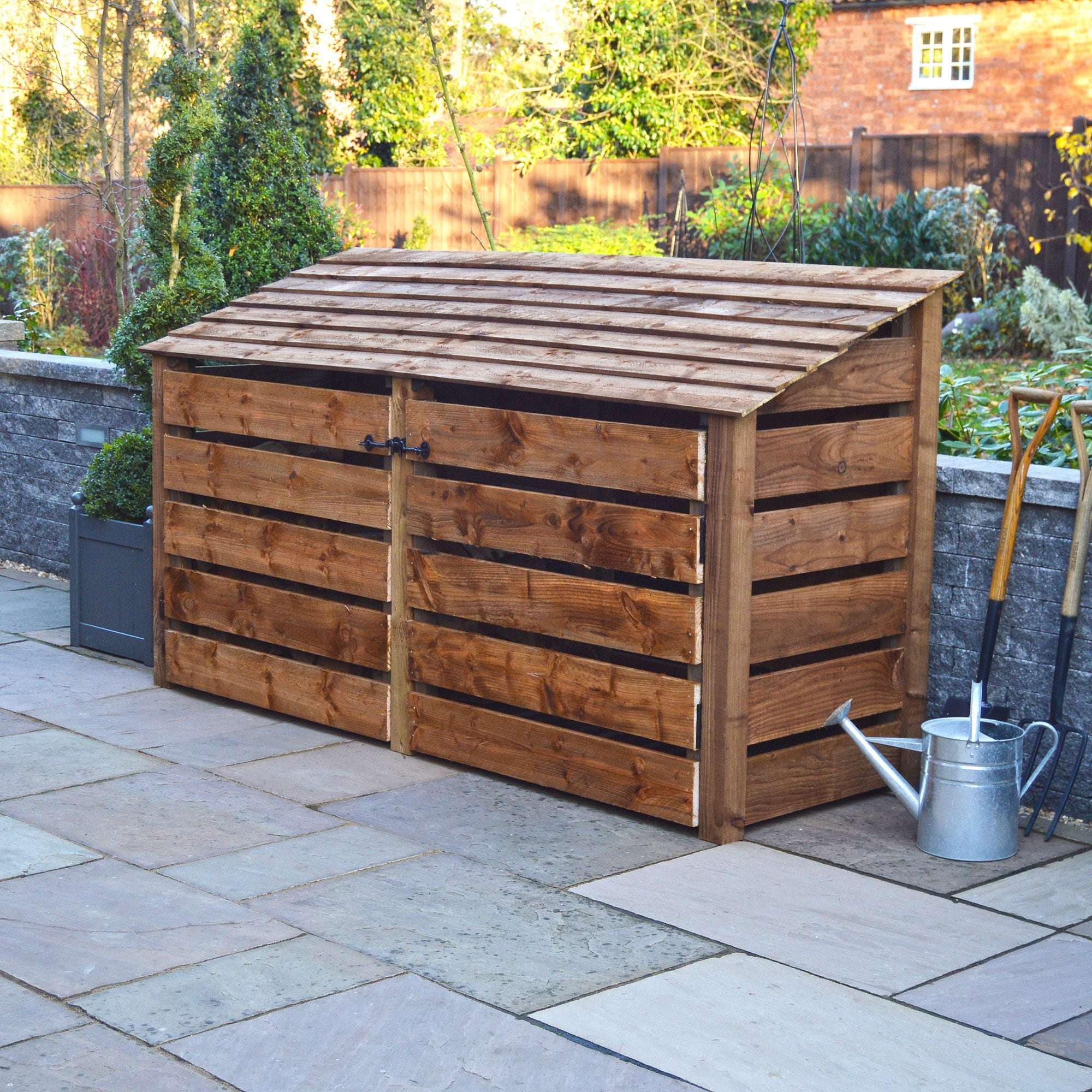Exceptional Garden:Rutland County Normanton Log Store with Door - 4ft