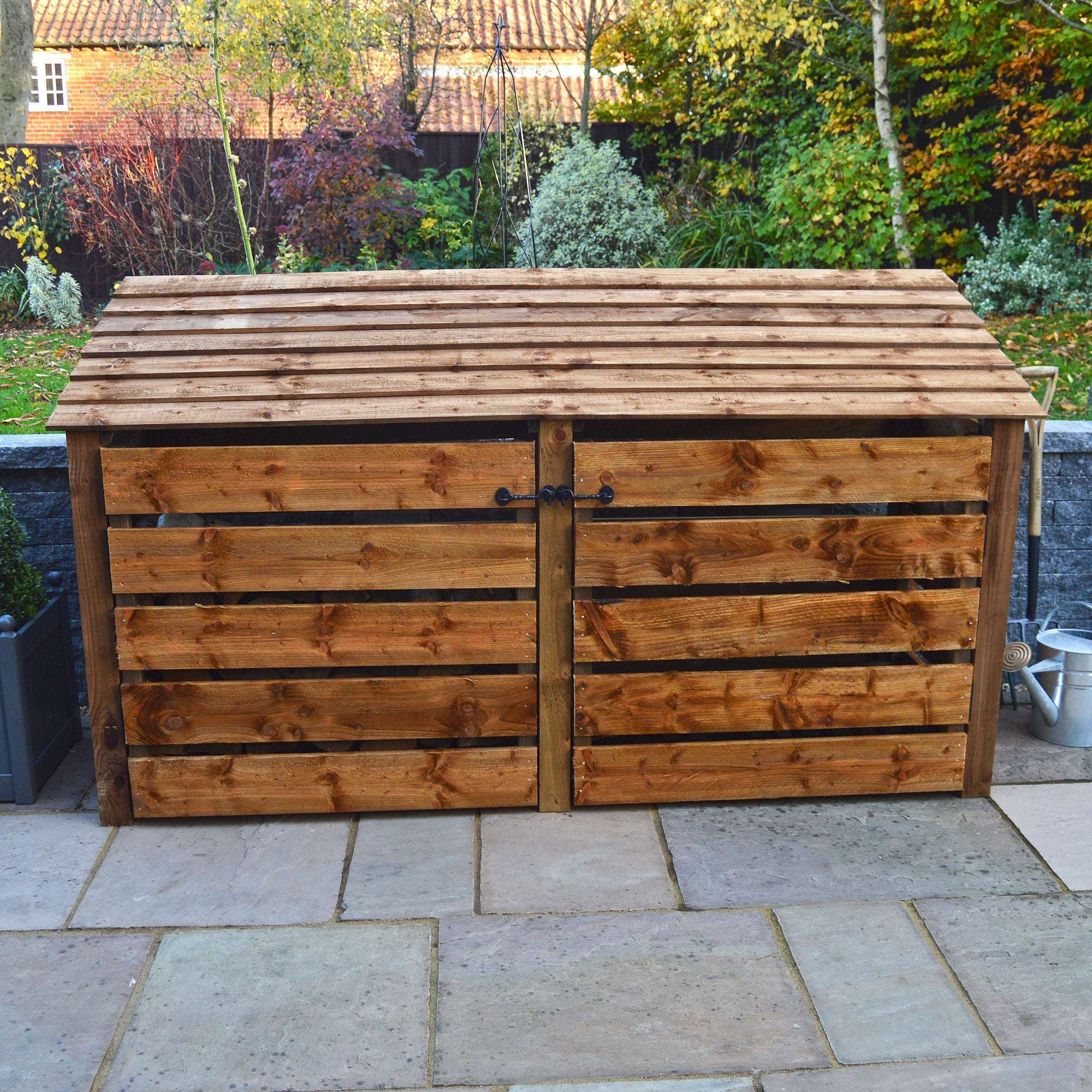 Exceptional Garden:Rutland County Normanton Log Store with Door - 4ft
