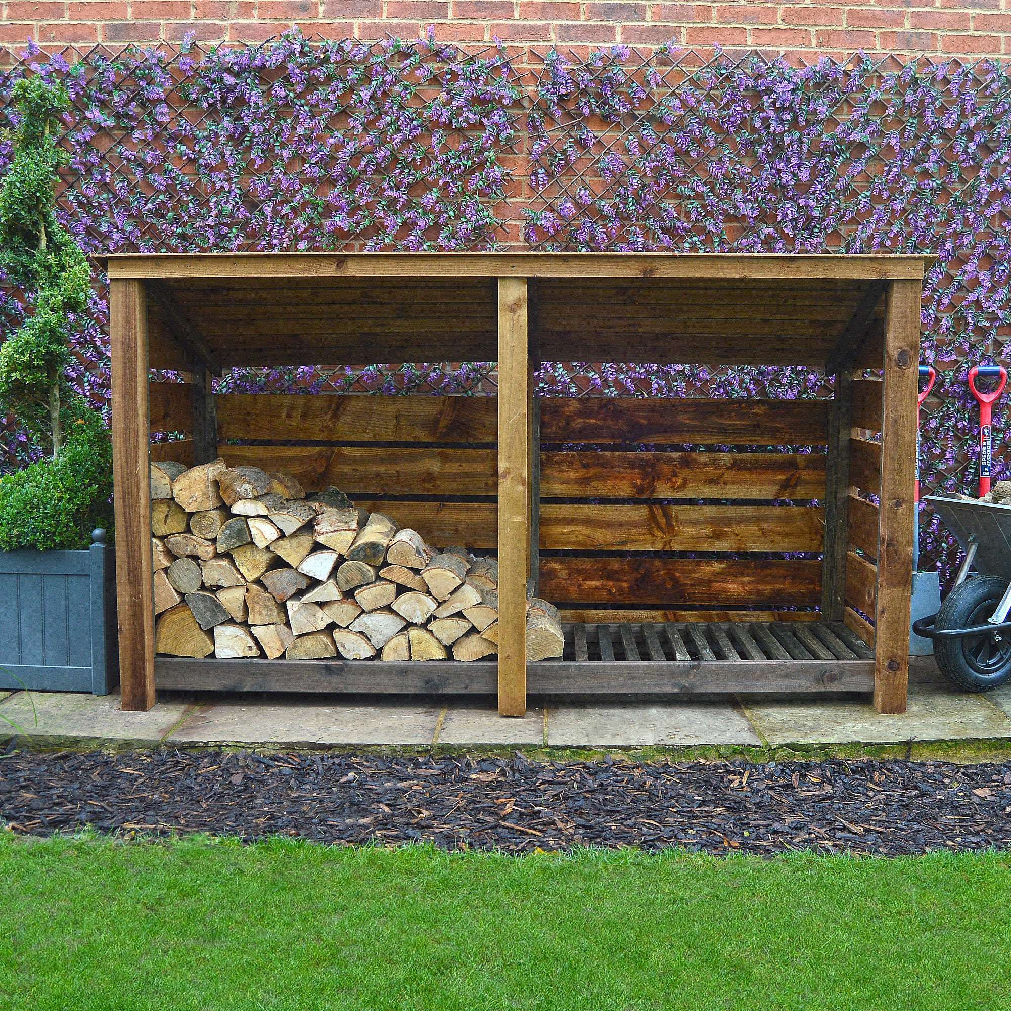 Exceptional Garden:Rutland Country Normanton Log Store - 4ft