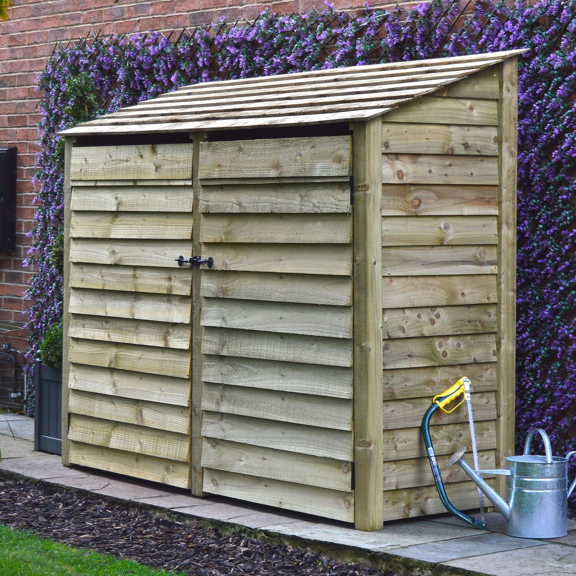 Rutland County Normanton Log Store with Door - 6ft:Rutland County,Exceptional Garden