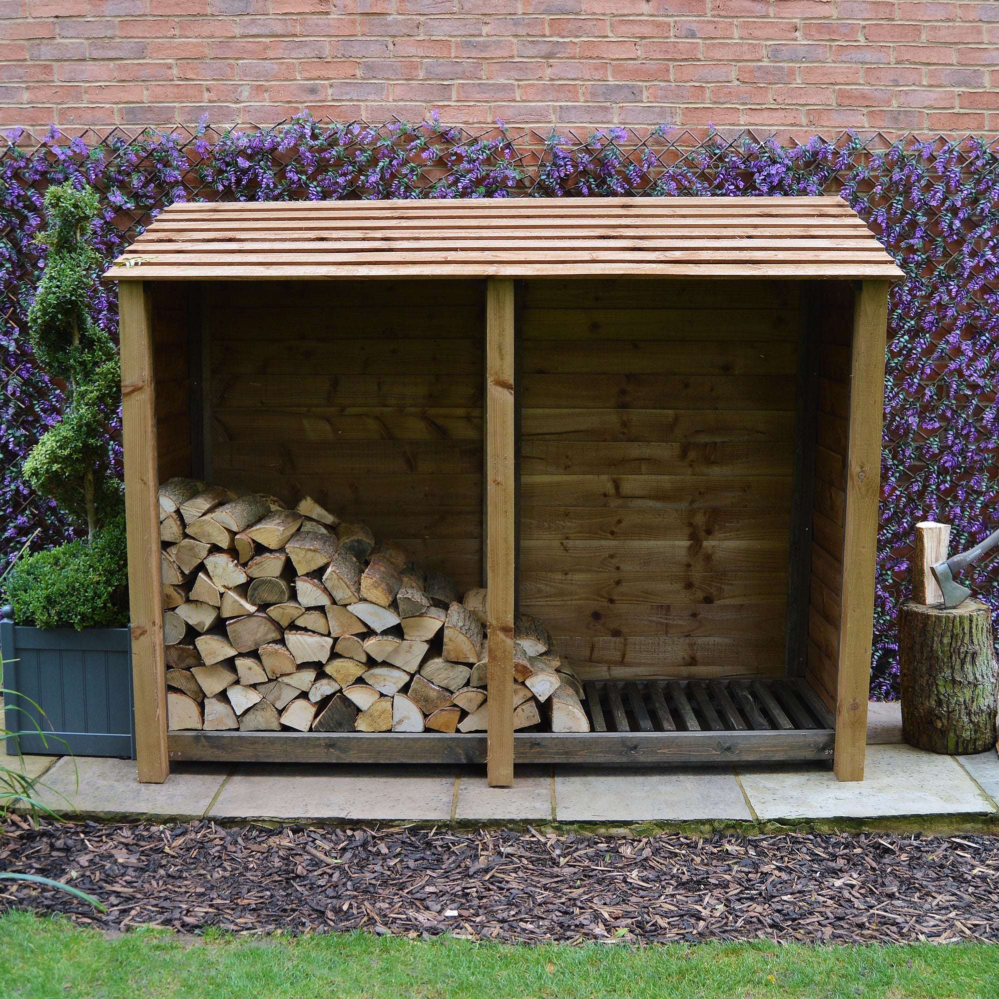 Exceptional Garden:Rutland Country Normanton Log Store - 6ft