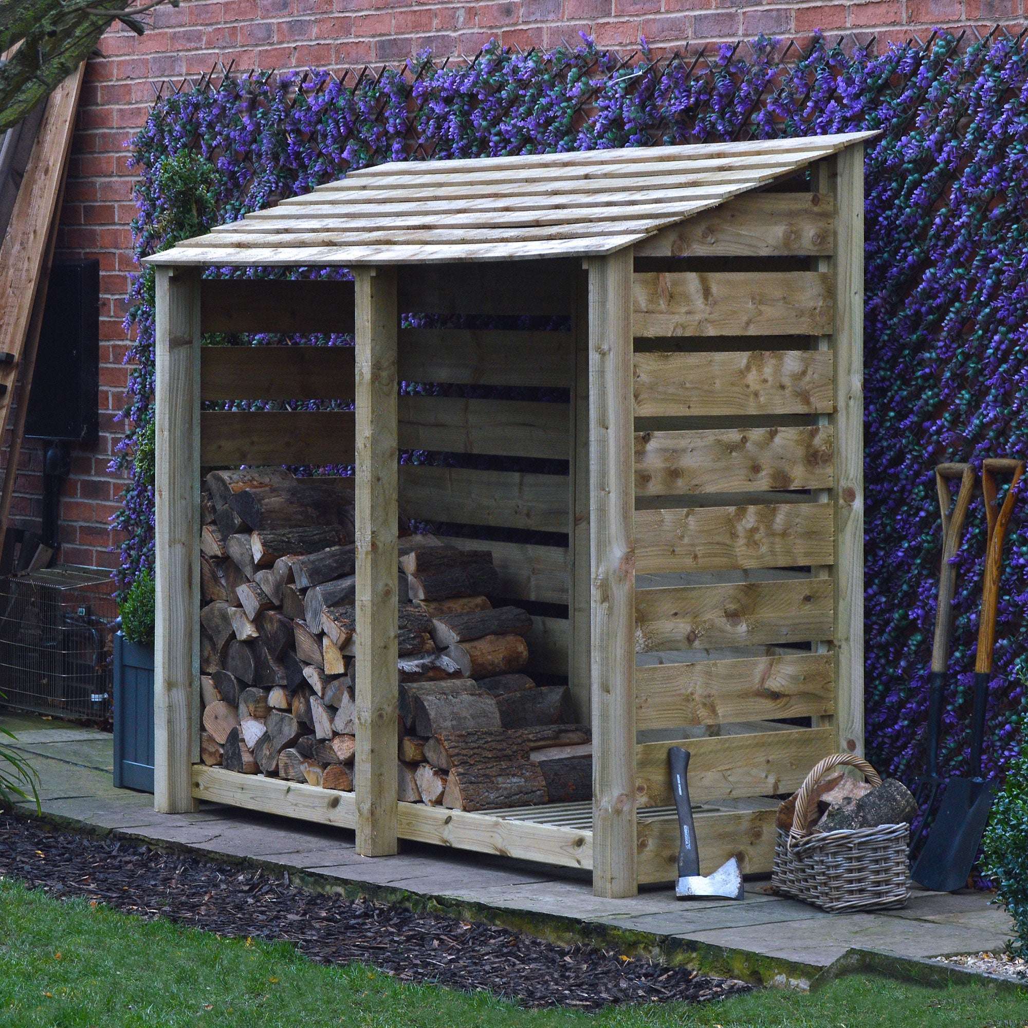 Exceptional Garden:Rutland Country Normanton Log Store - 6ft