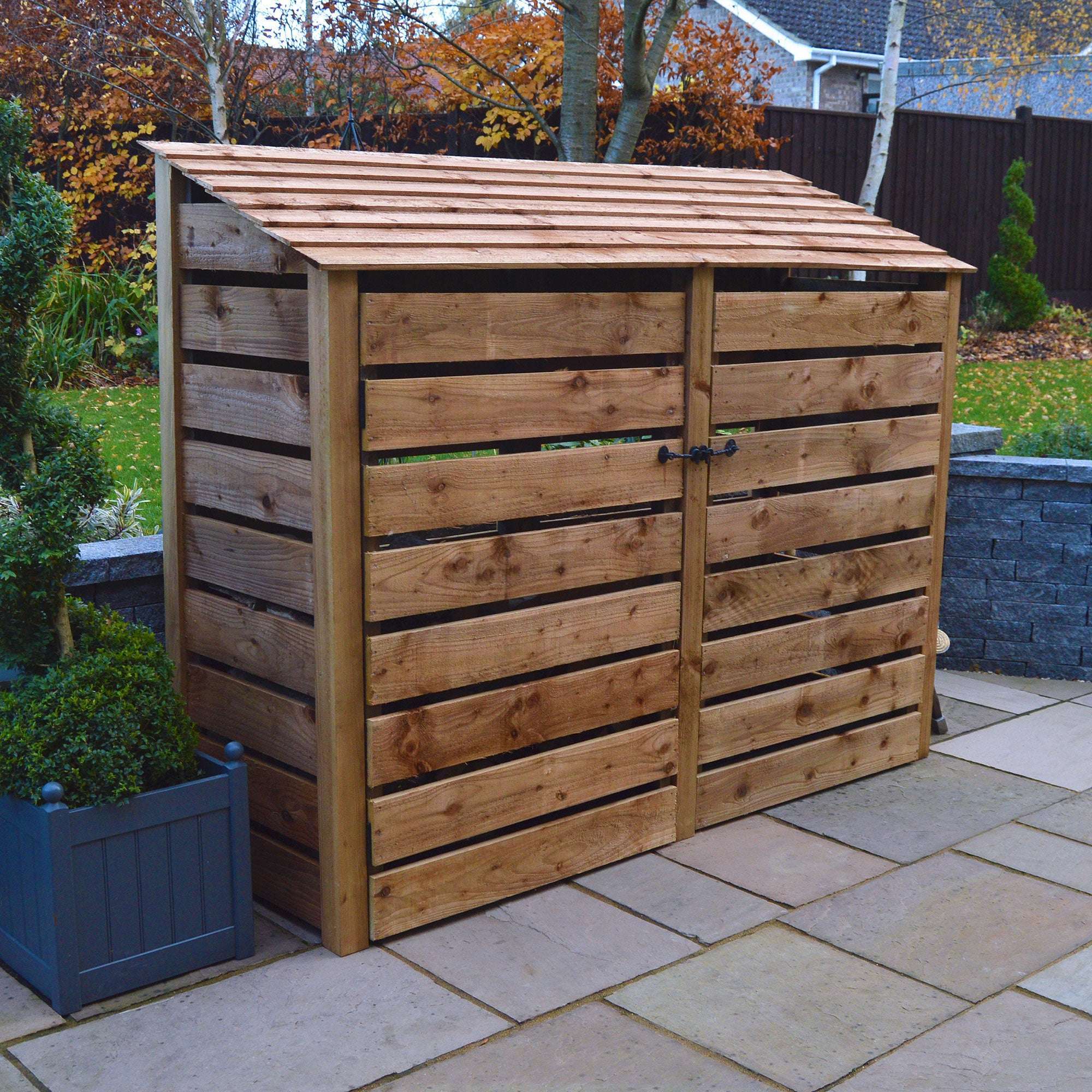 Rutland County Normanton Log Store with Door - 6ft:Rutland County,Exceptional Garden