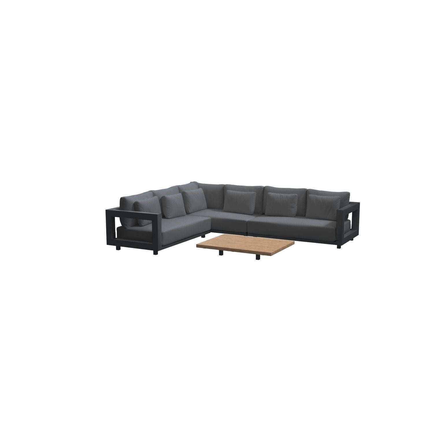 Exceptional Garden:4 Seasons Outdoor Metropolitan Corner Set with Metropolitan Coffee Table