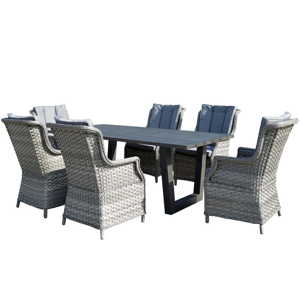 Exceptional Garden:Signature Weave Victoria Aluminium Plank Top Table