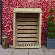 Rutland Country Greetham Log Store With Kindling Shelf - 6ft:Rutland County,Exceptional Garden