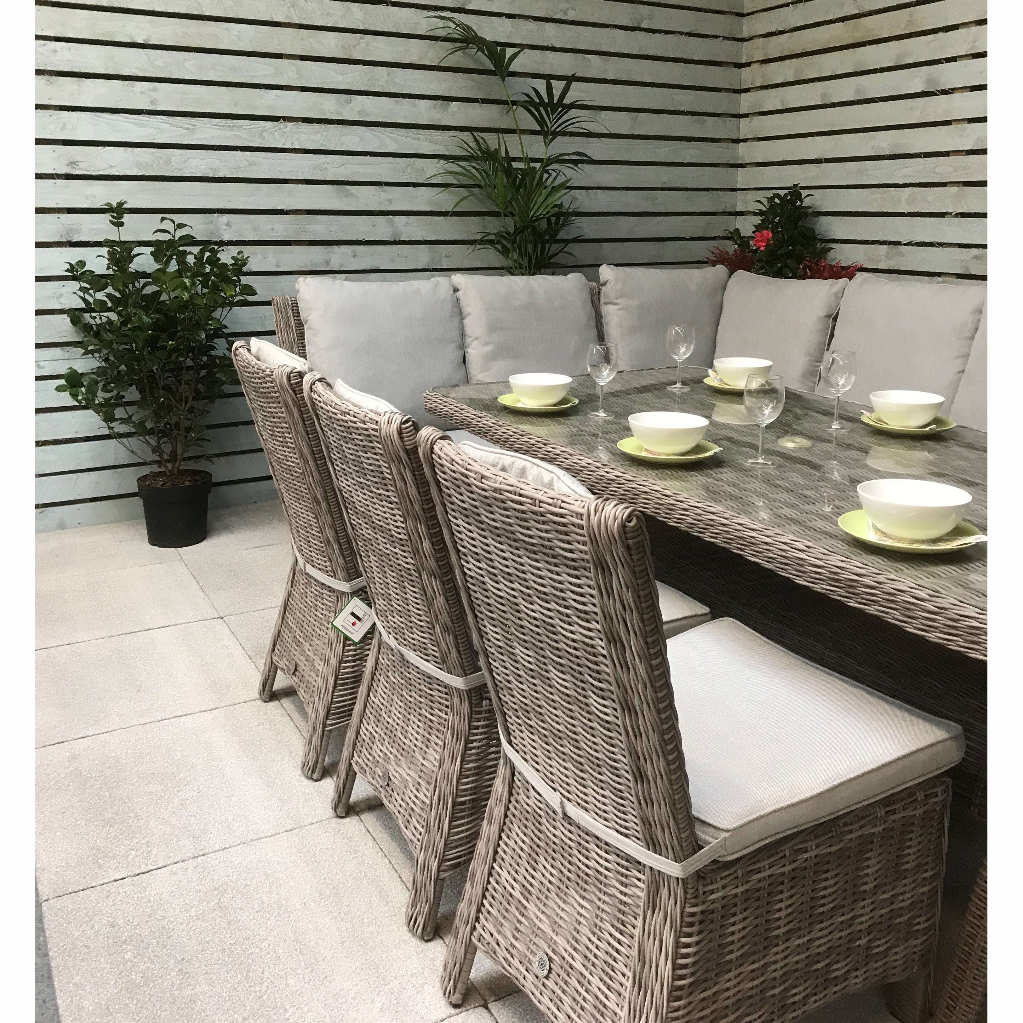 Exceptional Garden:Signature Weave Alexandra Large Corner Dining Set