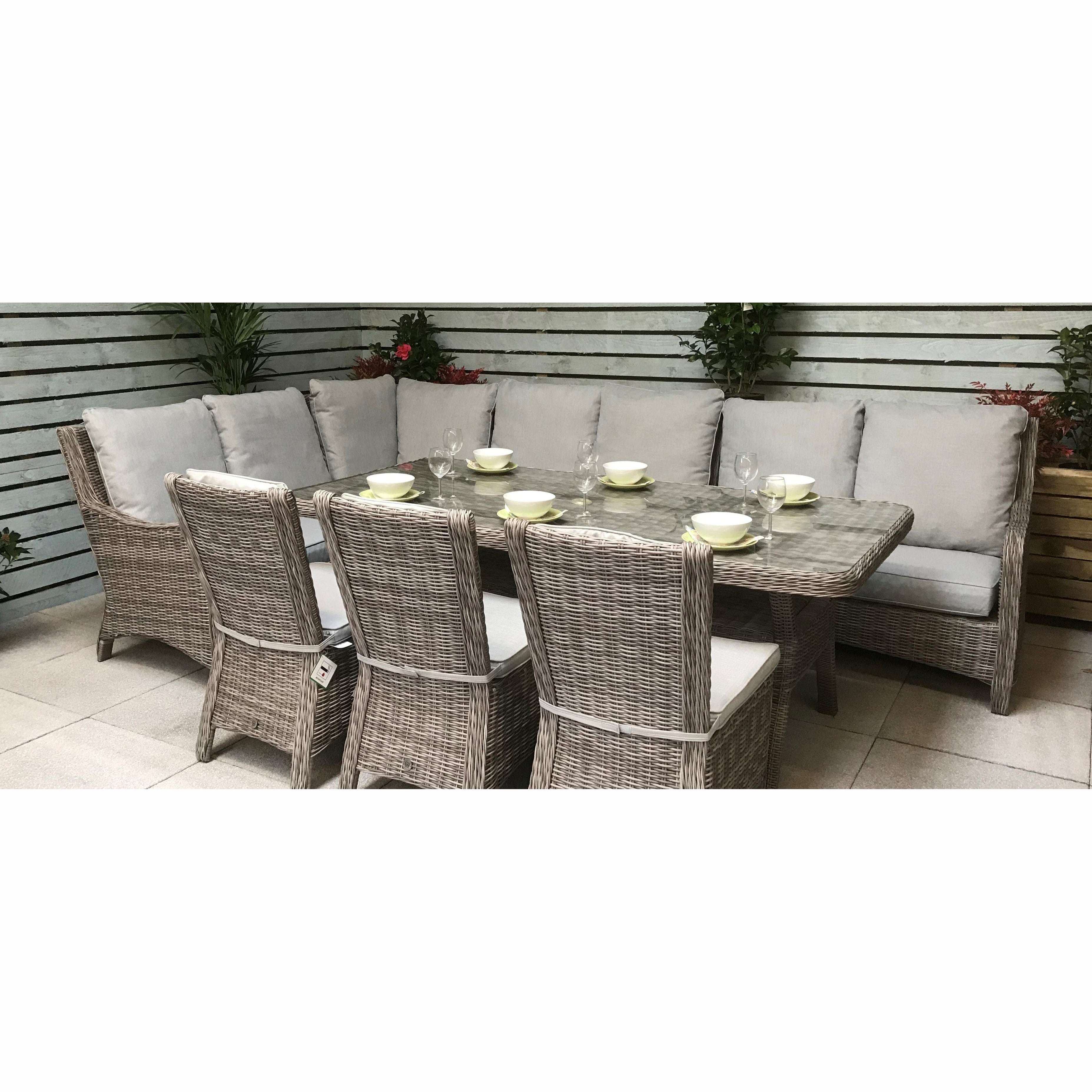 Exceptional Garden:Signature Weave Alexandra Large Corner Dining Set