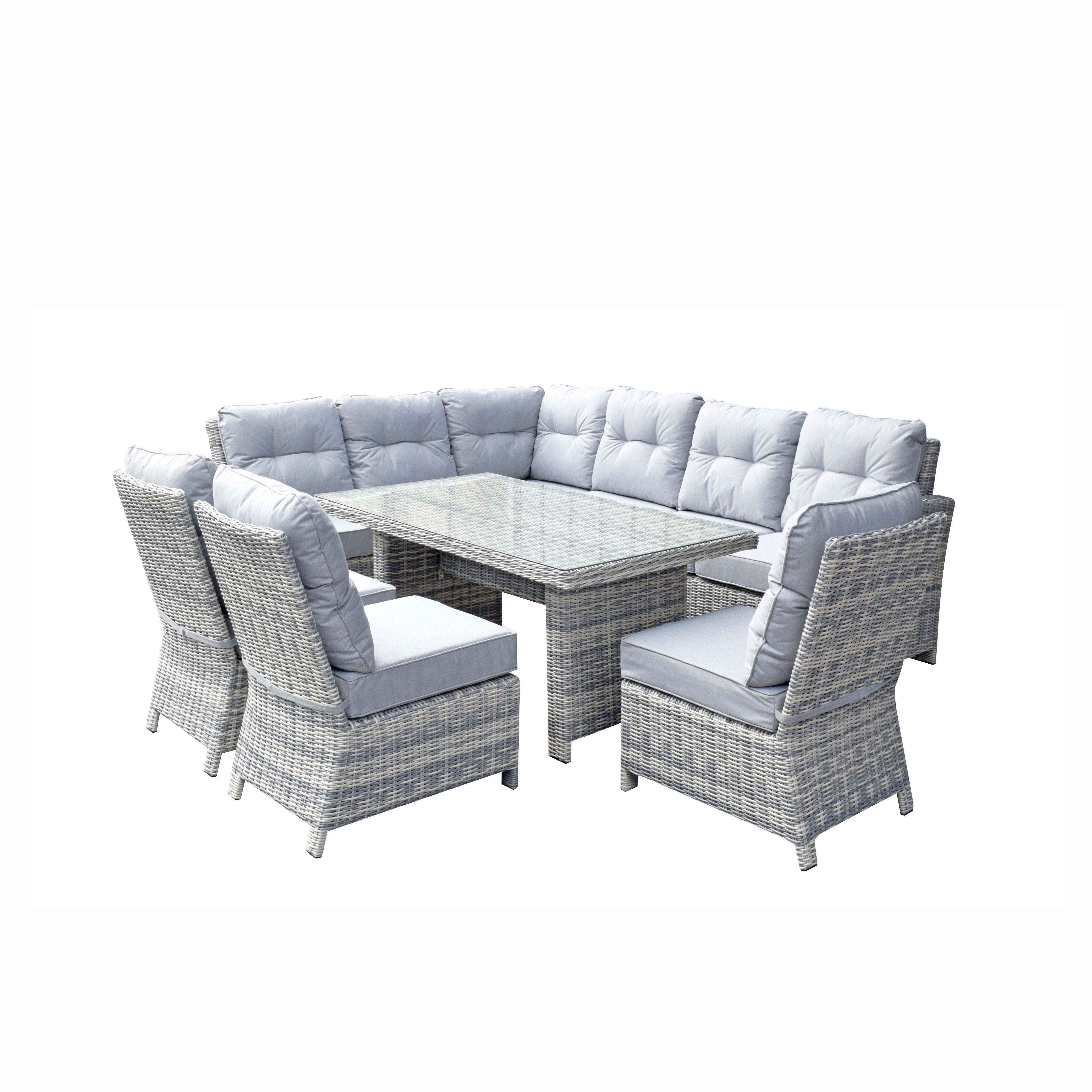 Exceptional Garden:Signature Weave Amy Corner Sofa Dining Set