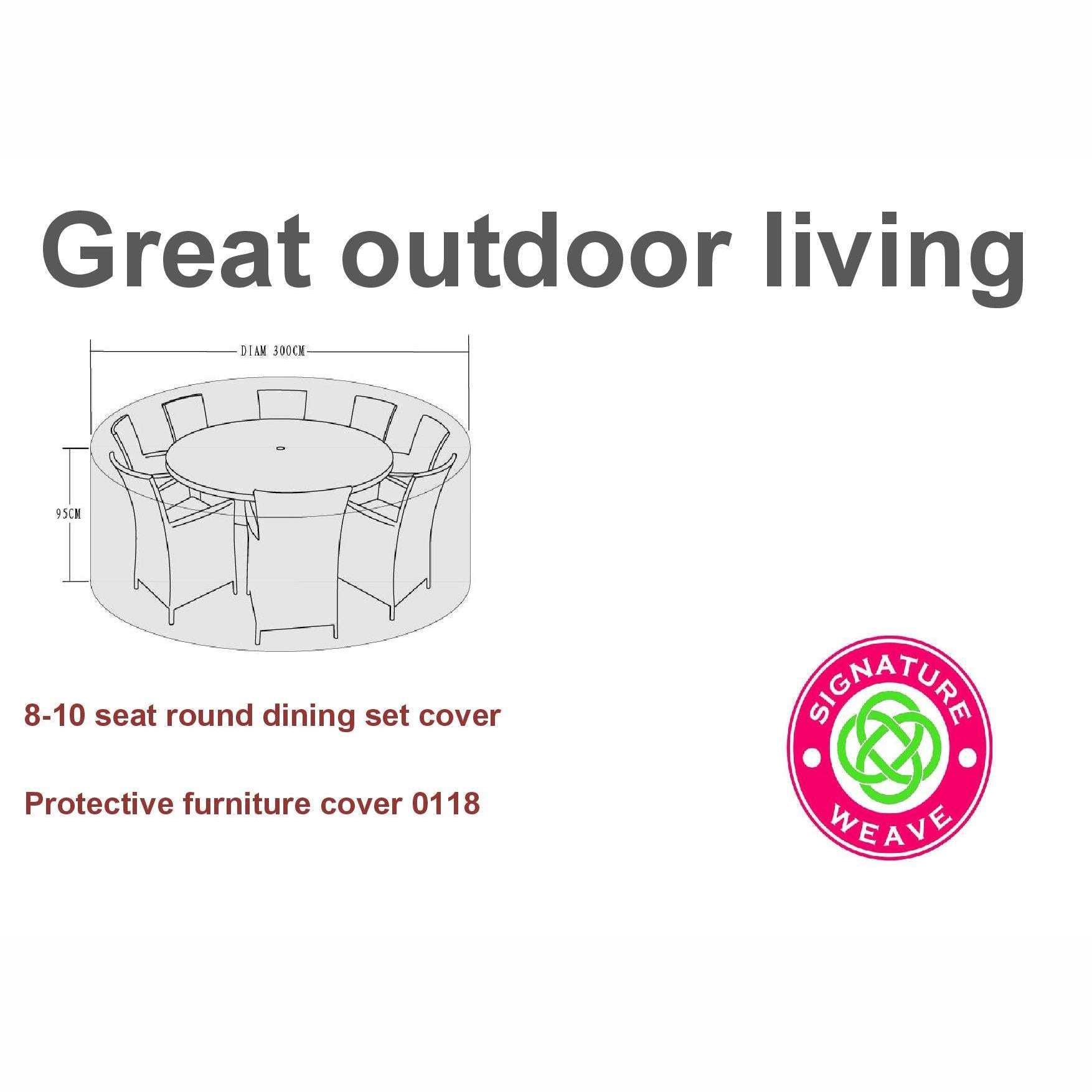Exceptional Garden:Signature Weave 8 - 10 Seater Dining Sets Furniture Cover