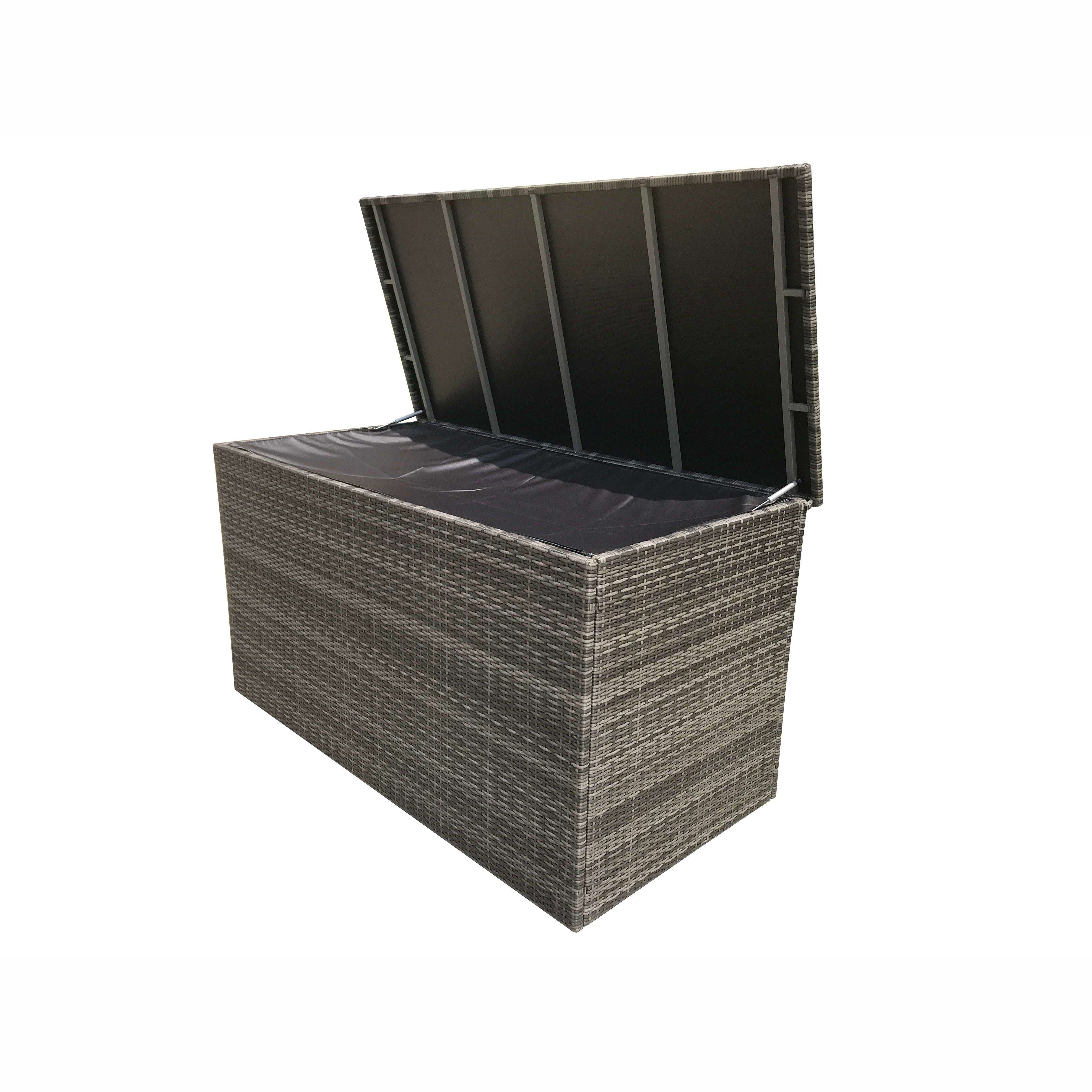 Exceptional Garden:Signature Weave Cushion Box - Large Flat Grey Weave