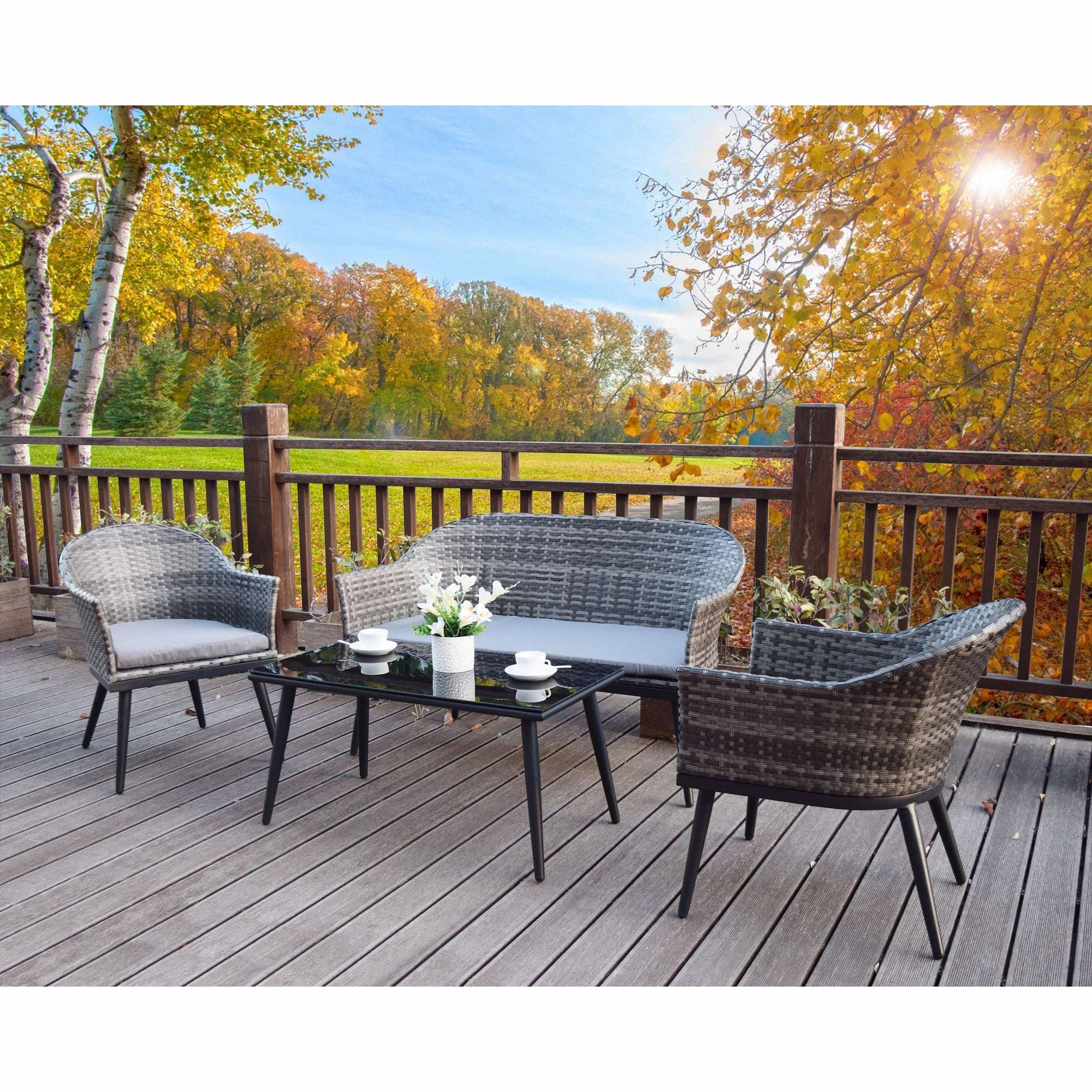 Exceptional Garden:Signature Weave Della Sofa Set