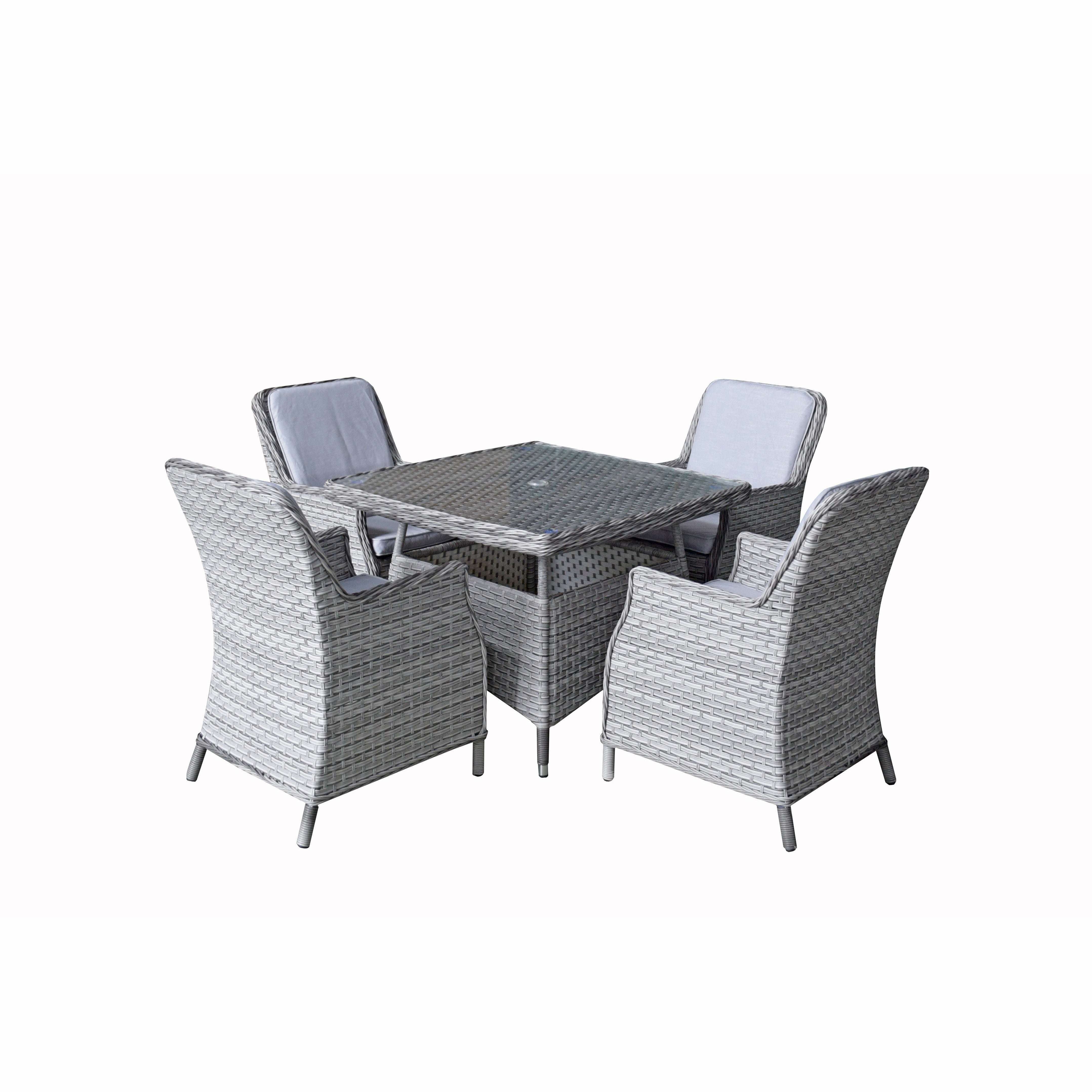 Exceptional Garden:Signature Weave Edwina 4-Seater Square Dining Set