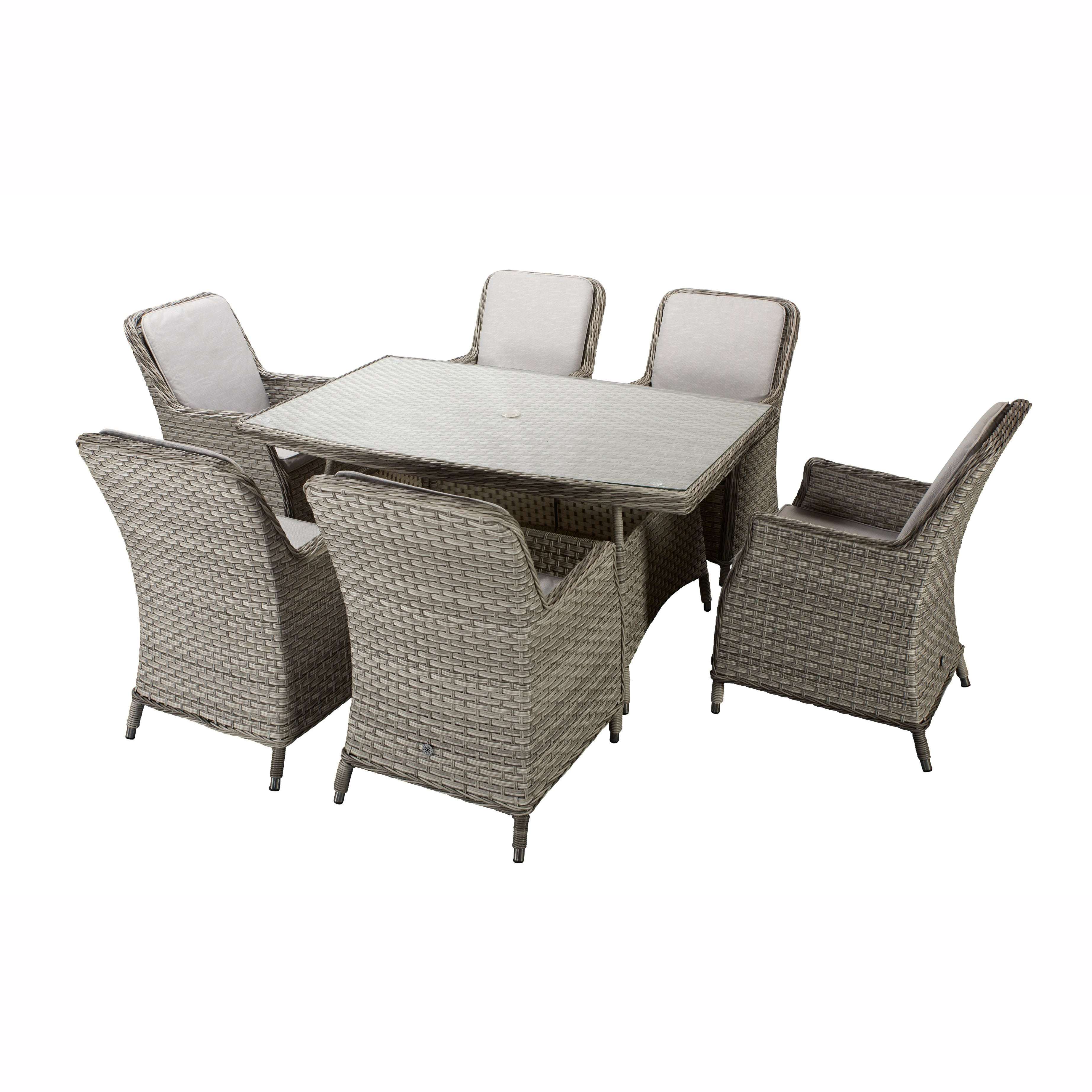 Exceptional Garden:Signature Weave Edwina Dining Set - 3 Wicker Special Grey