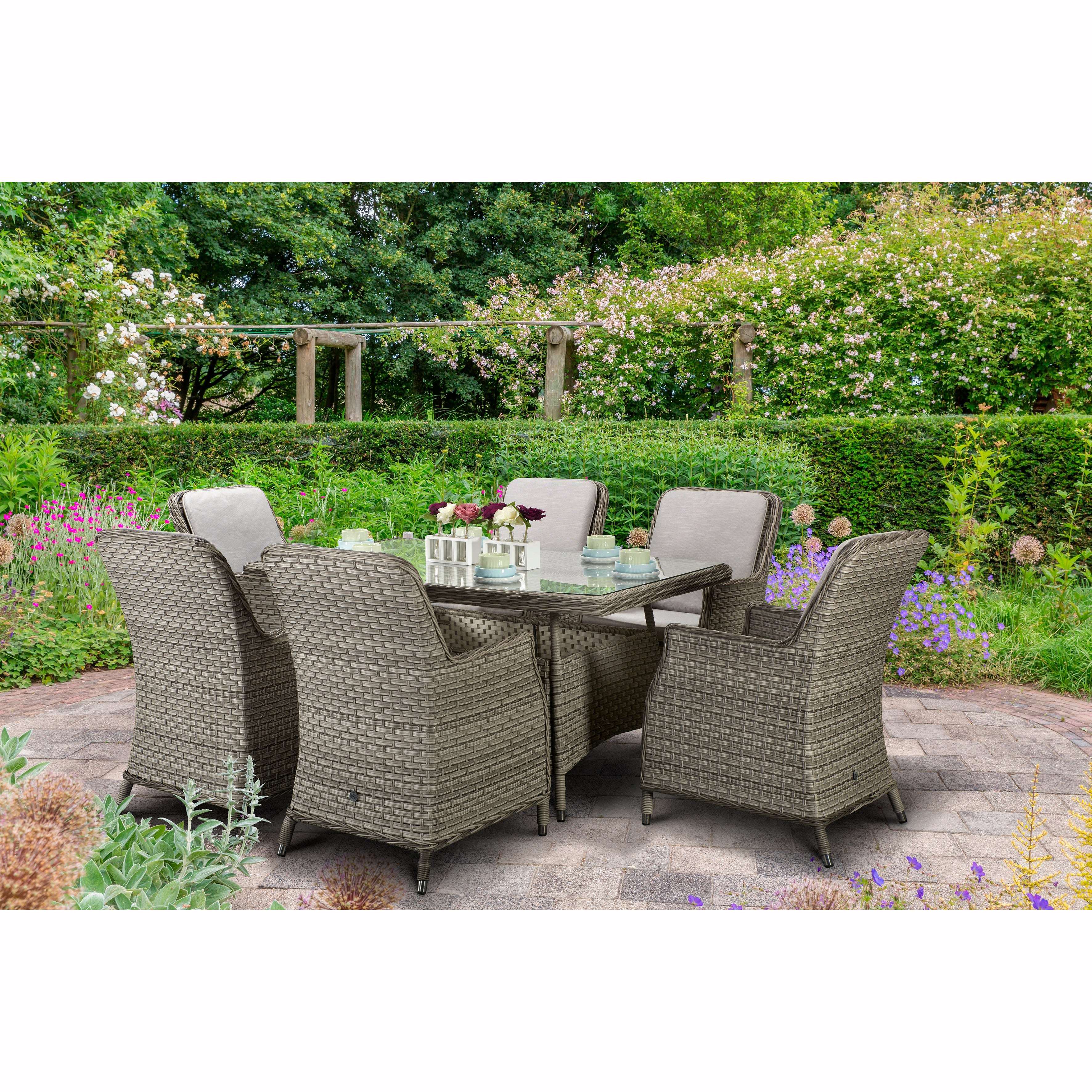 Exceptional Garden:Signature Weave Edwina Dining Set - 3 Wicker Special Grey