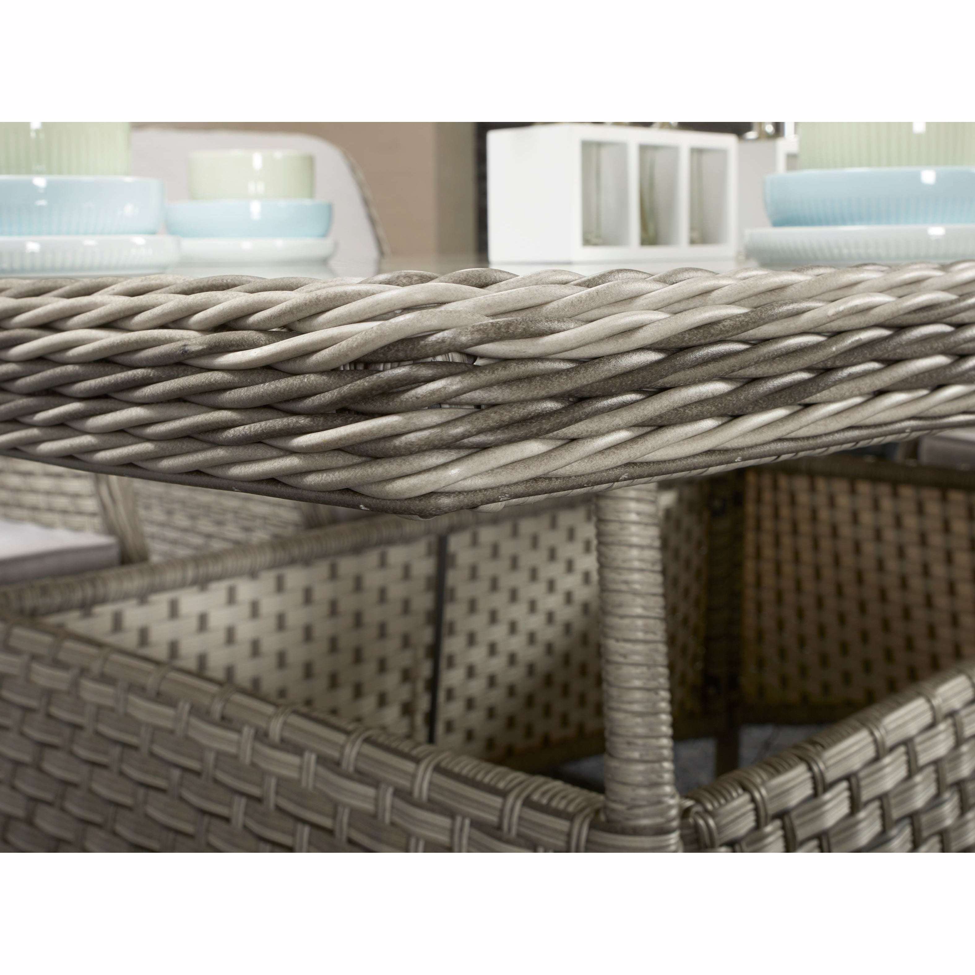 Exceptional Garden:Signature Weave Edwina Dining Set - 3 Wicker Special Grey