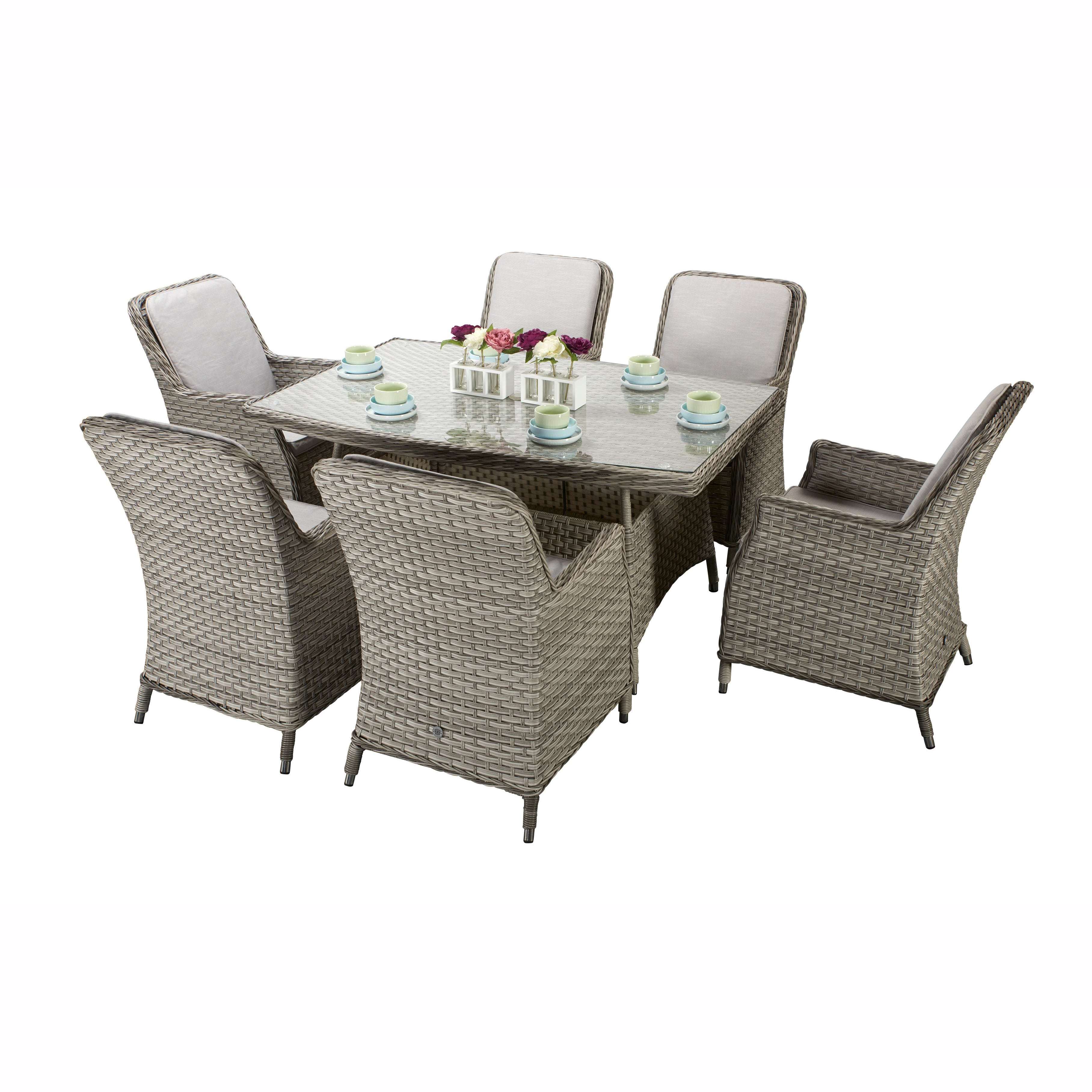 Exceptional Garden:Signature Weave Edwina Dining Set - 3 Wicker Special Grey