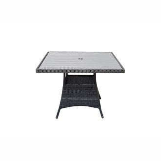 Exceptional Garden:Signature Weave Emily 100 x 100cm Square Table with Polywood  Table Top