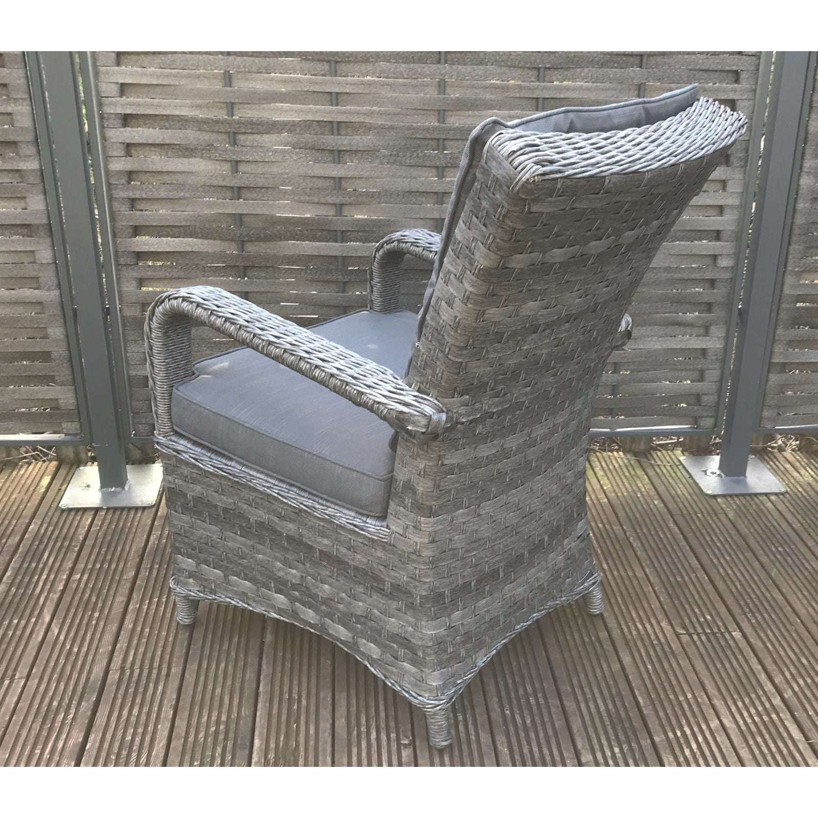 Exceptional Garden:Signature Weave Florence Dining Chair - Grey