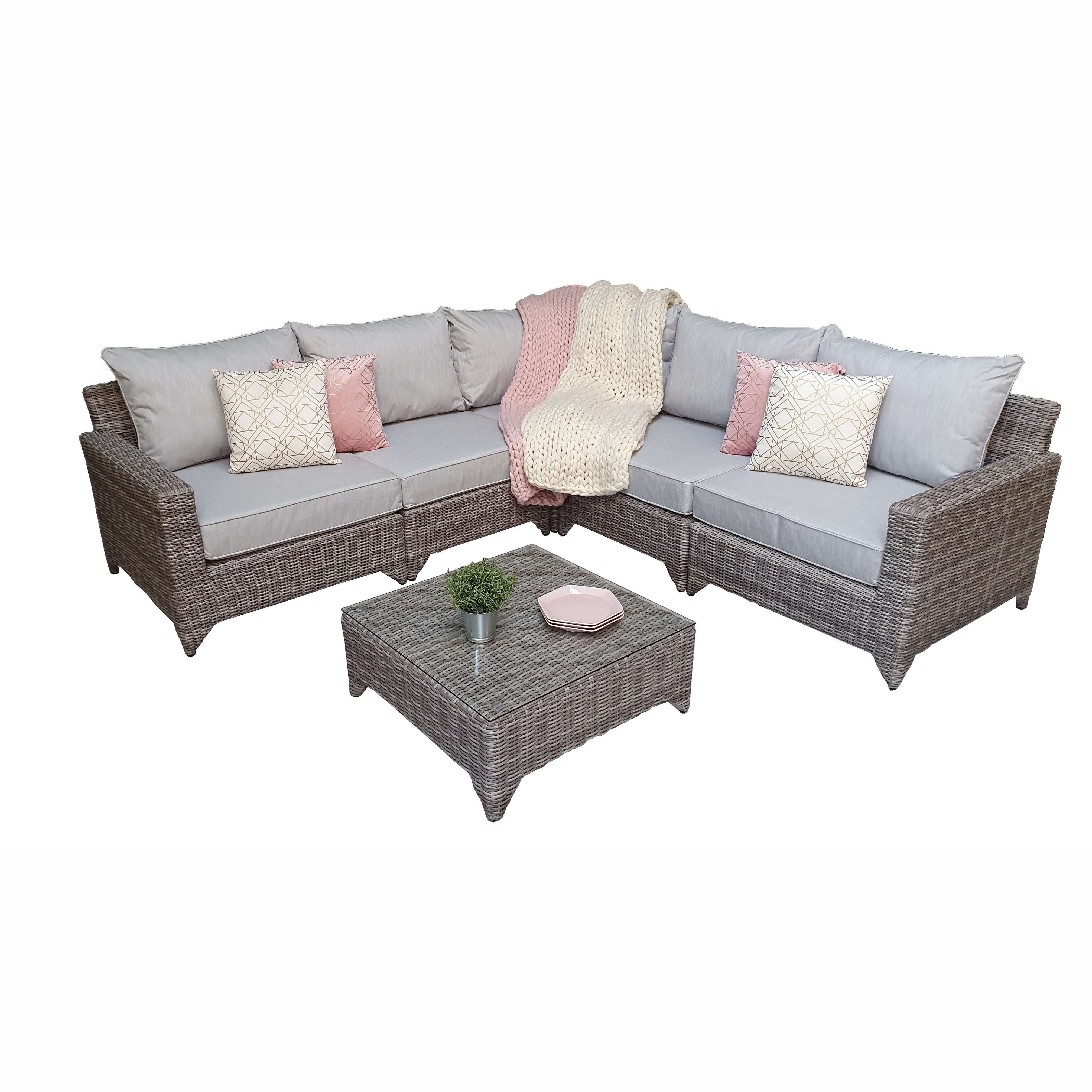 Exceptional Garden:Signature Weave Helena Modular Corner Sofa Set