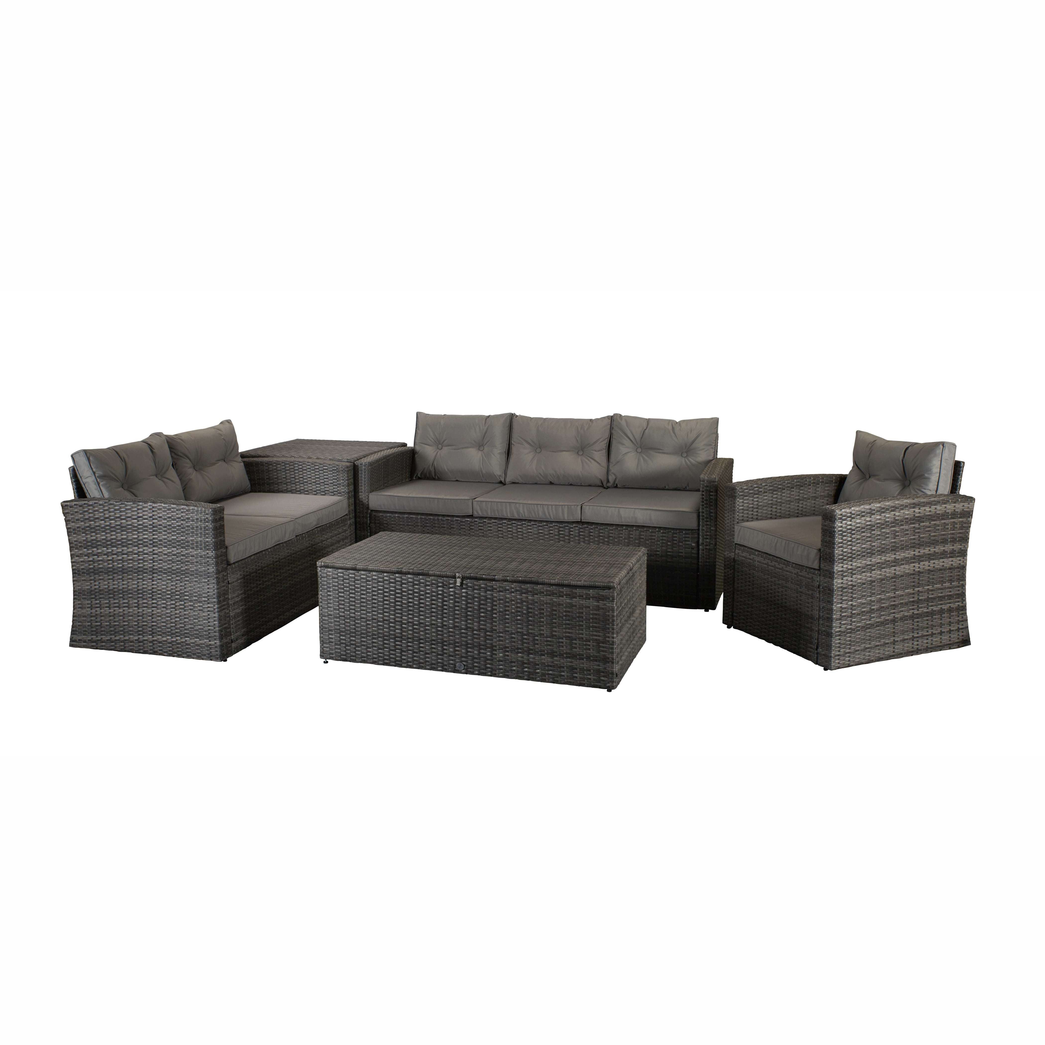 Exceptional Garden:Signature Weave Holly Sofa Set - Grey