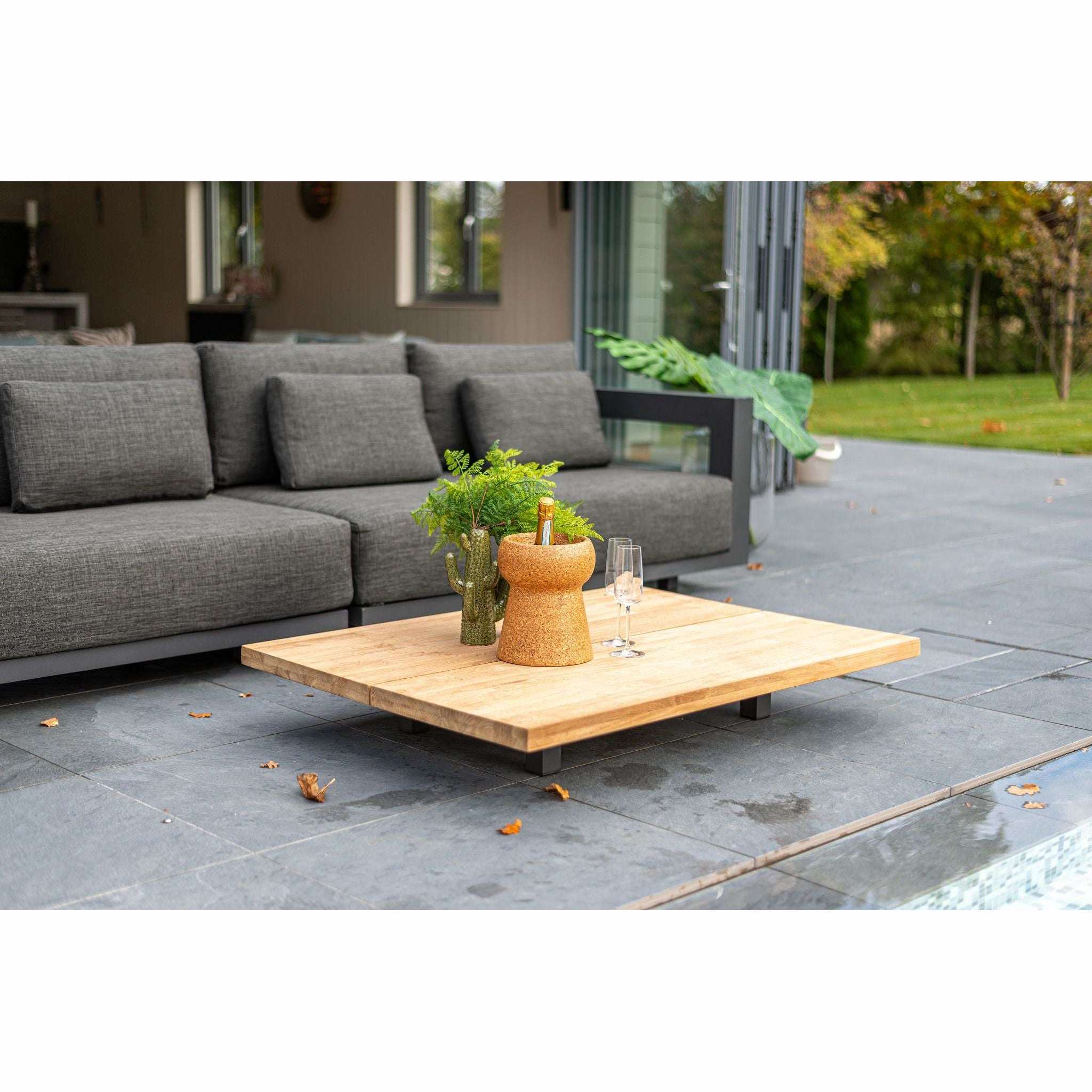 Exceptional Garden:4 Seasons Outdoor Metropolitan Corner Set with Metropolitan Coffee Table