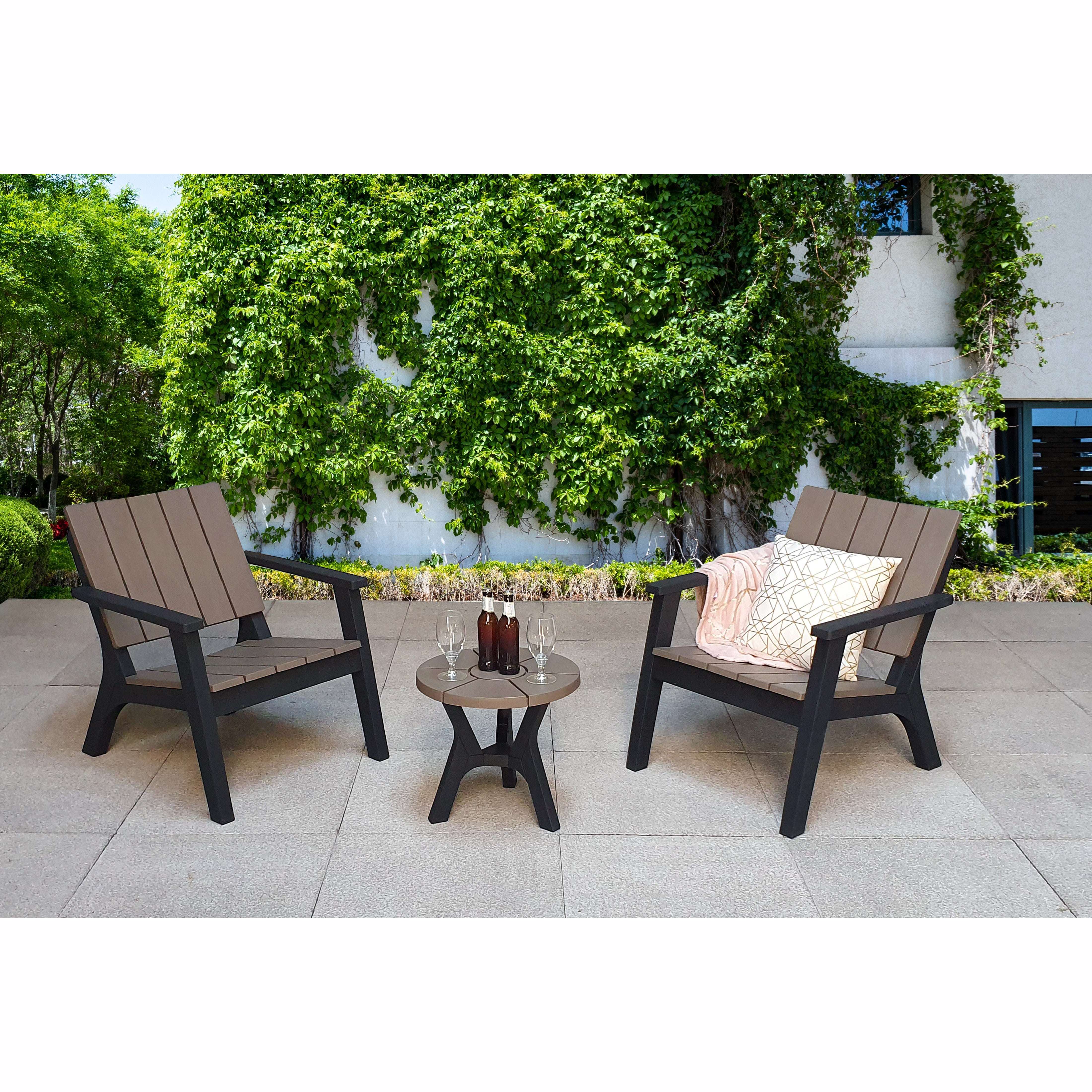 Exceptional Garden:Signature Weave Polly 2-Seater Lounge Set with Small Round Table