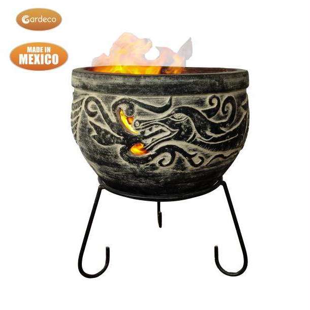 Exceptional Garden:Gardeco The Dragon Fire Pit Celtic Theme in Charcoal