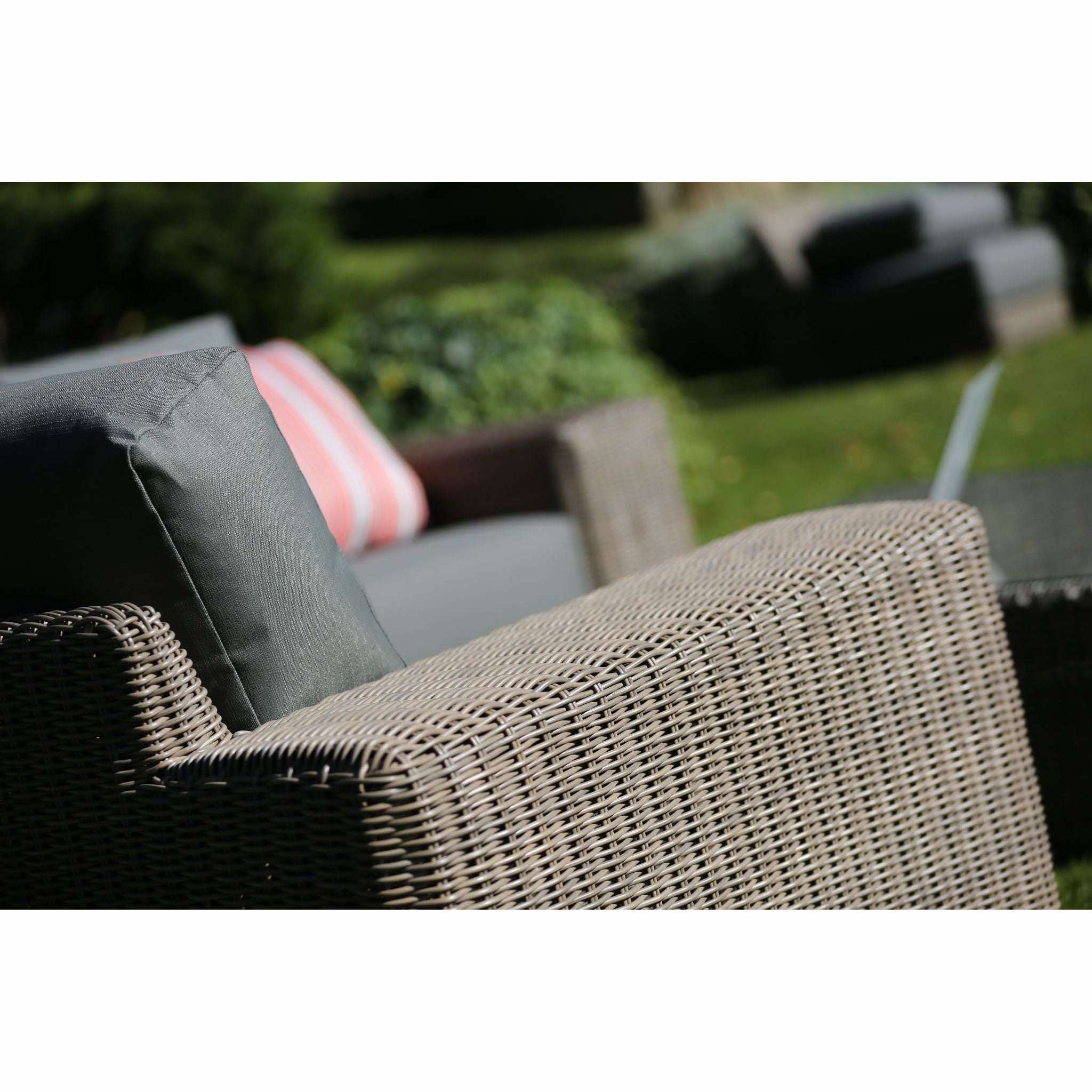 Exceptional Garden:4 Seasons Outdoor Kingston Corner Lounge Set and Kingston Coffee Table with Glass Top and Footstool
