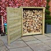 Exceptional Garden:Rutland Country Greetham Log Store With Door - 4ft