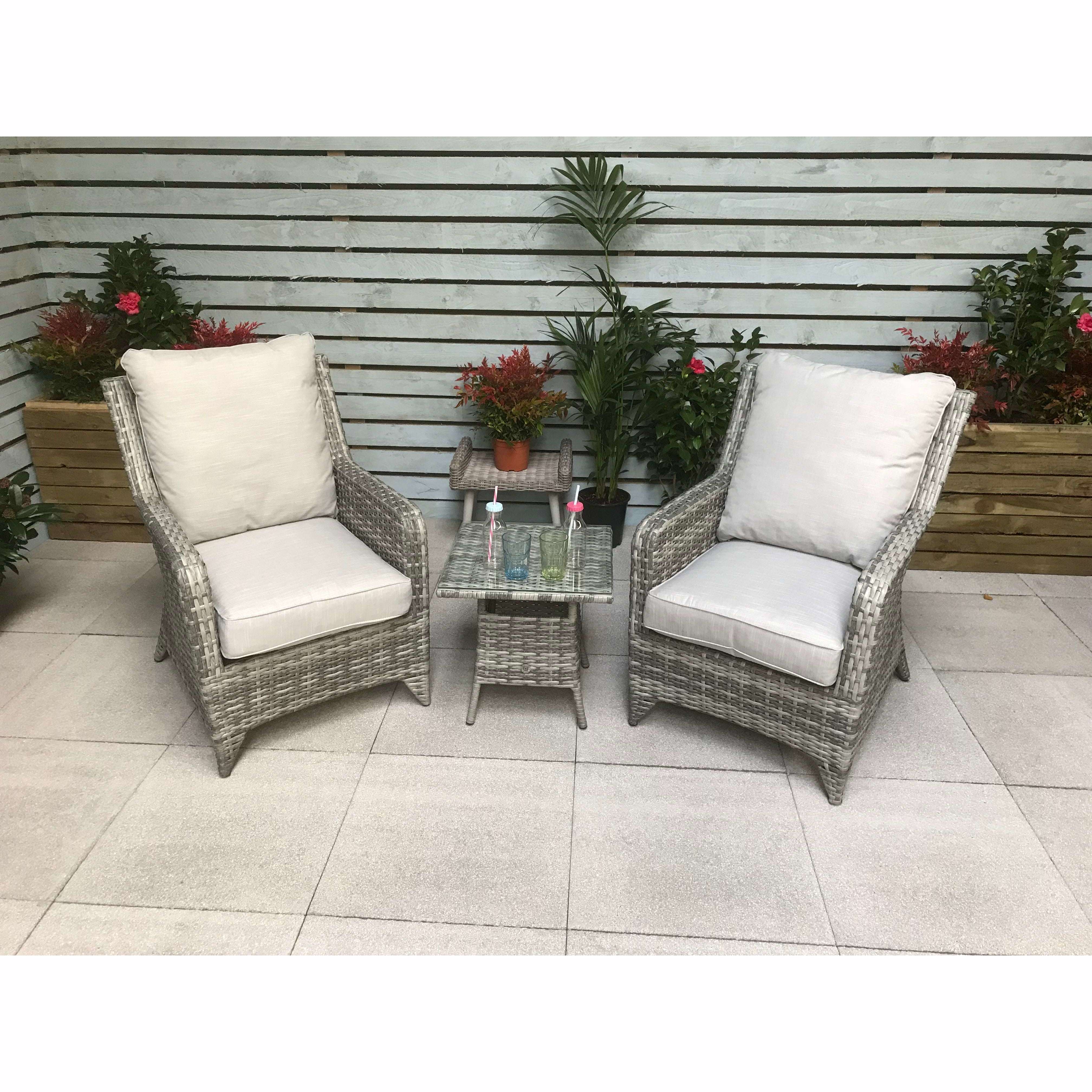 Exceptional Garden:Signature Weave Sarah Lounge Set - Grey