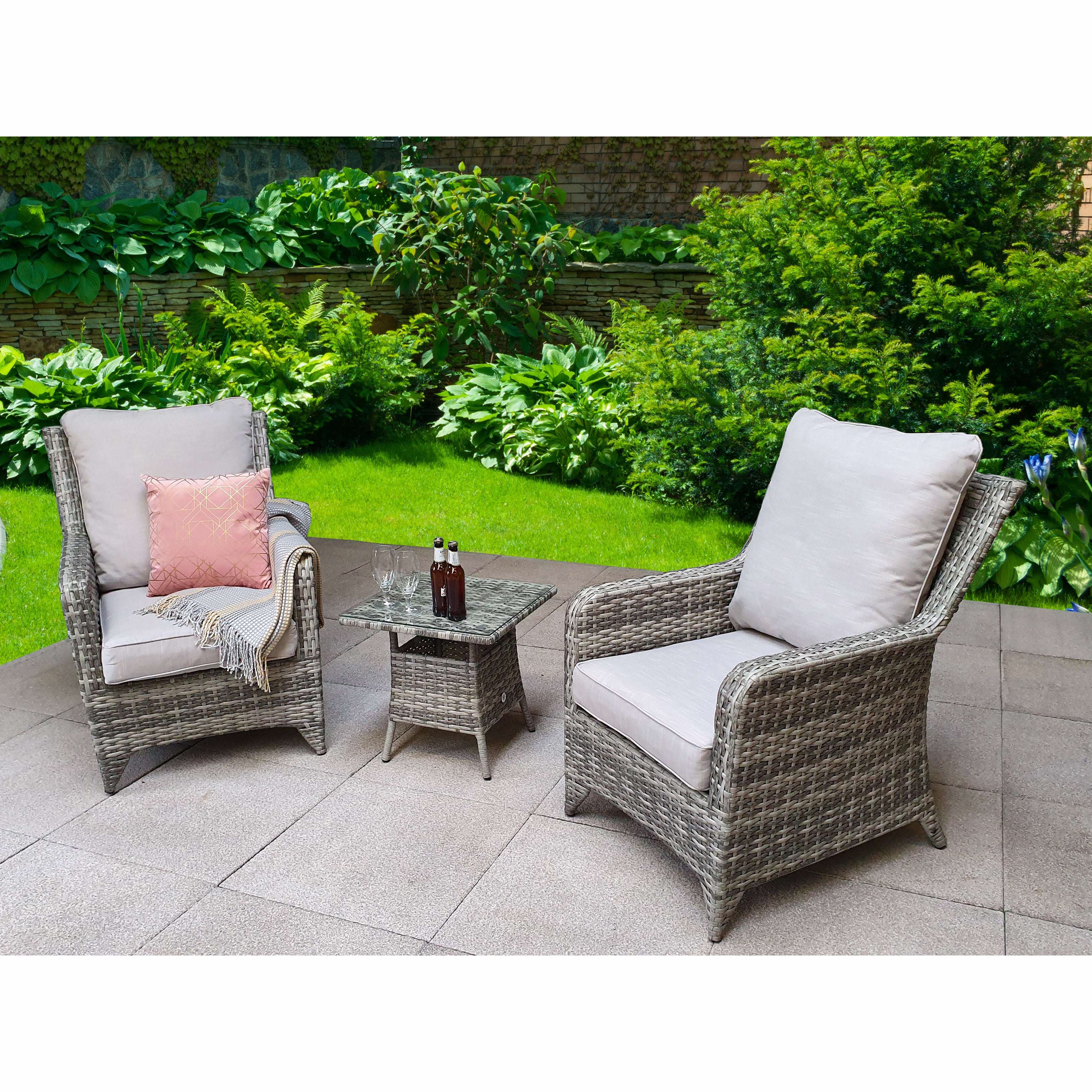Exceptional Garden:Signature Weave Sarah Lounge Set - Grey