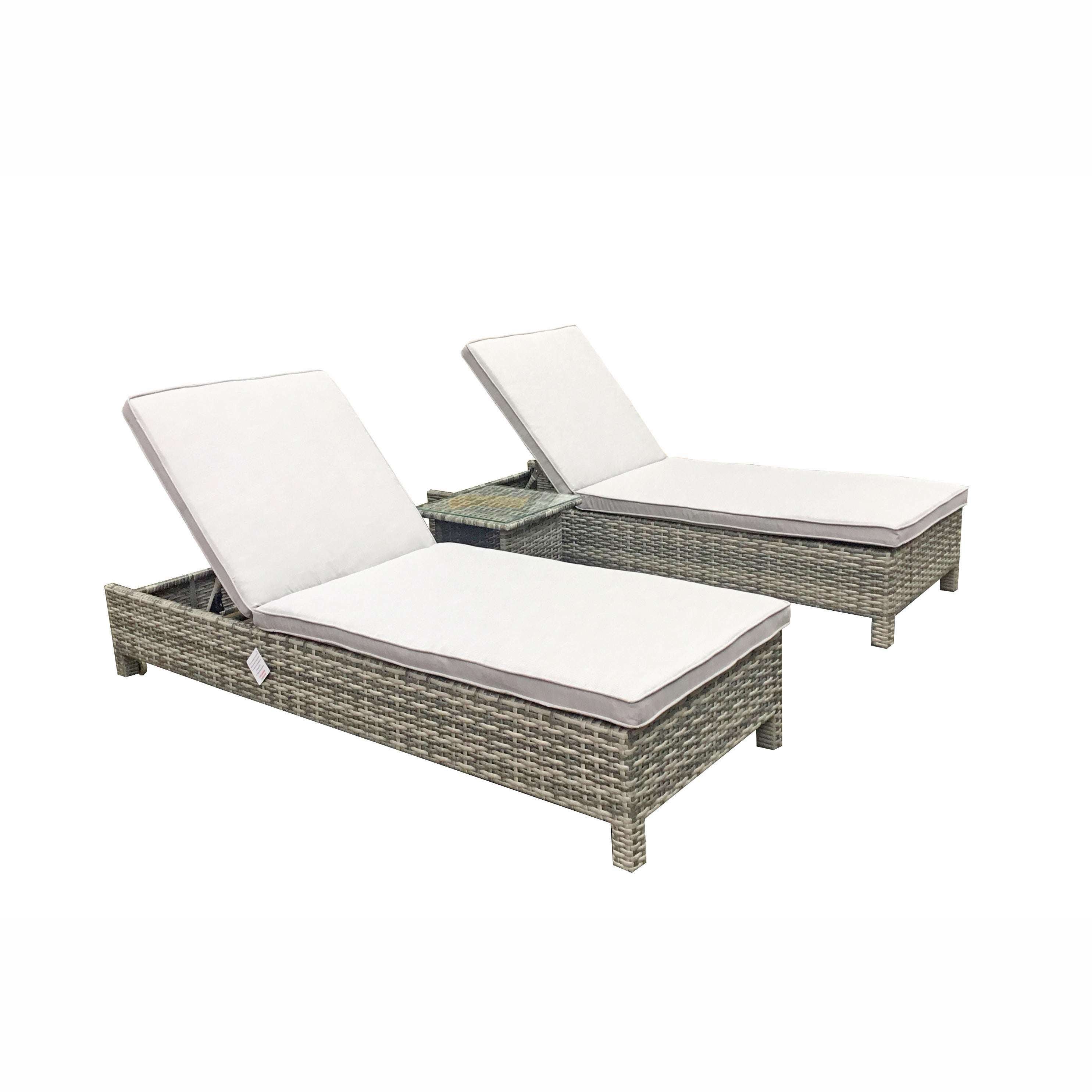 Exceptional Garden:Signature Weave Sarena Sunbeds - Grey