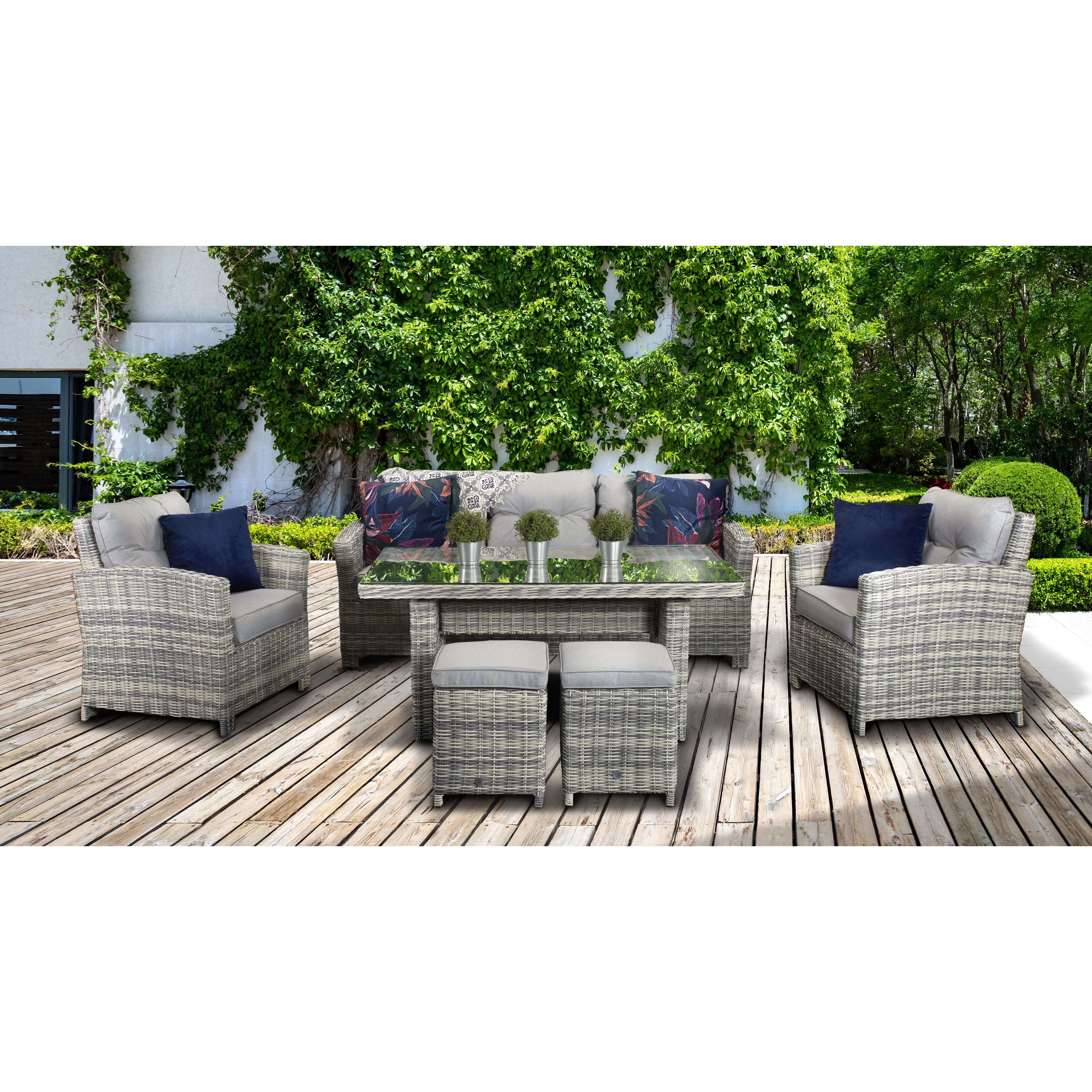 Exceptional Garden:Signature Weave Amy Sofa Dining Set