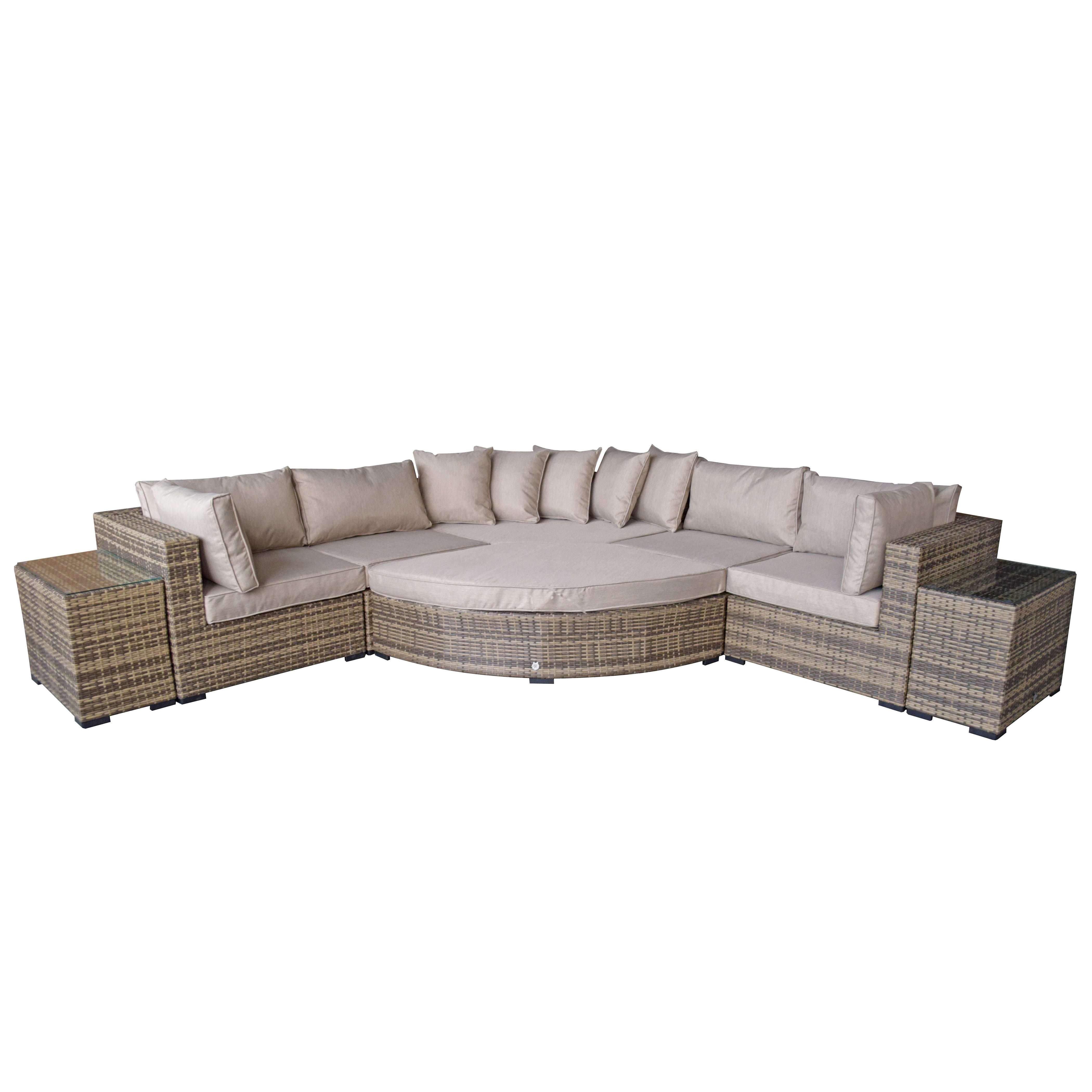 Exceptional Garden:Signature Weave Jessica Large Corner Sofa - Mixed Brown