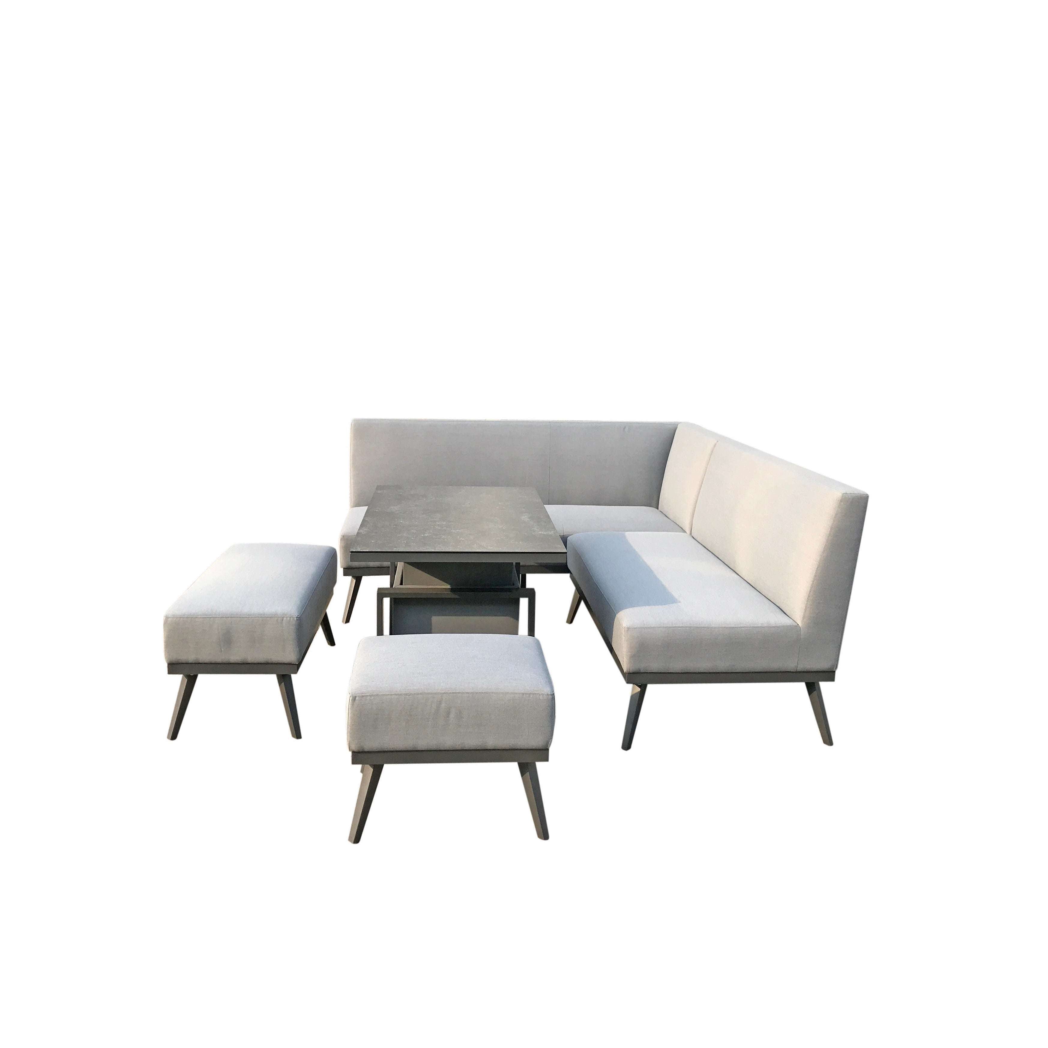 Exceptional Garden:Signature Weave Kimmie Sofa Set with Gas Lift Table