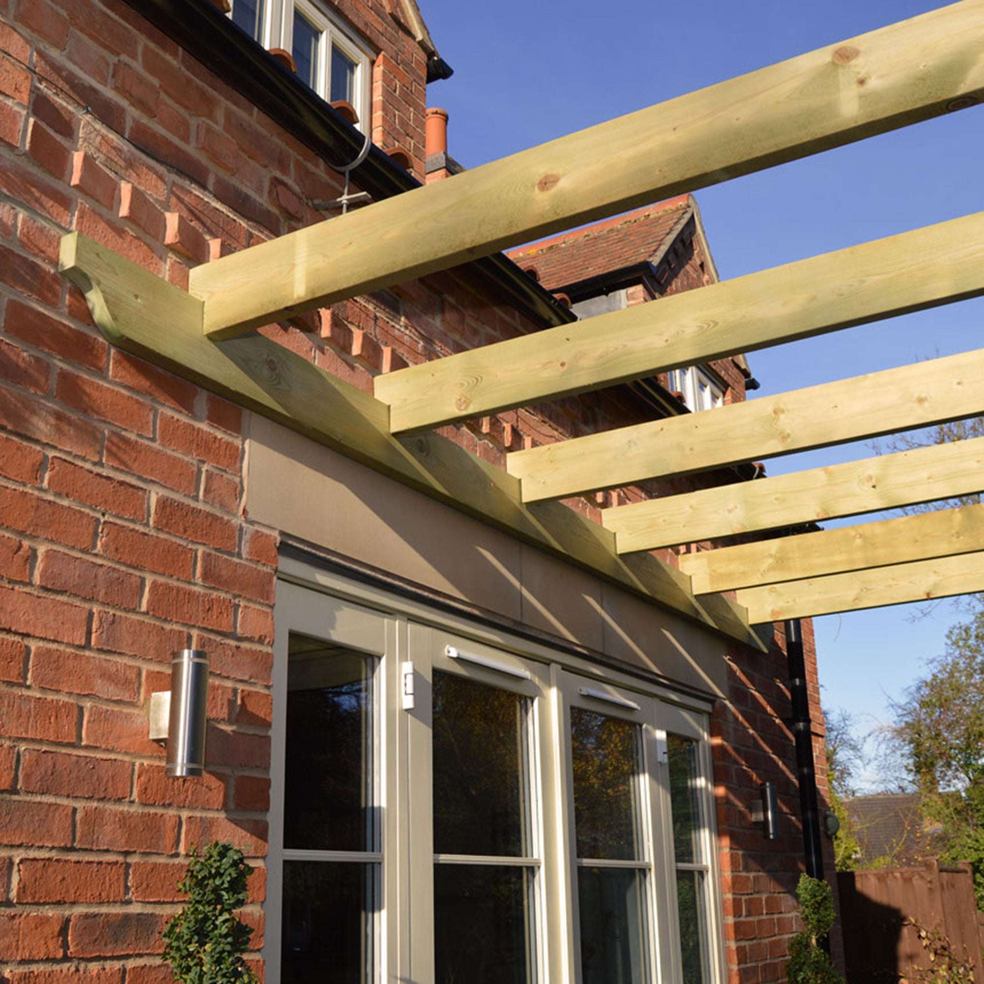 Exceptional Garden:Lean To Garden Pergola with Two Posts